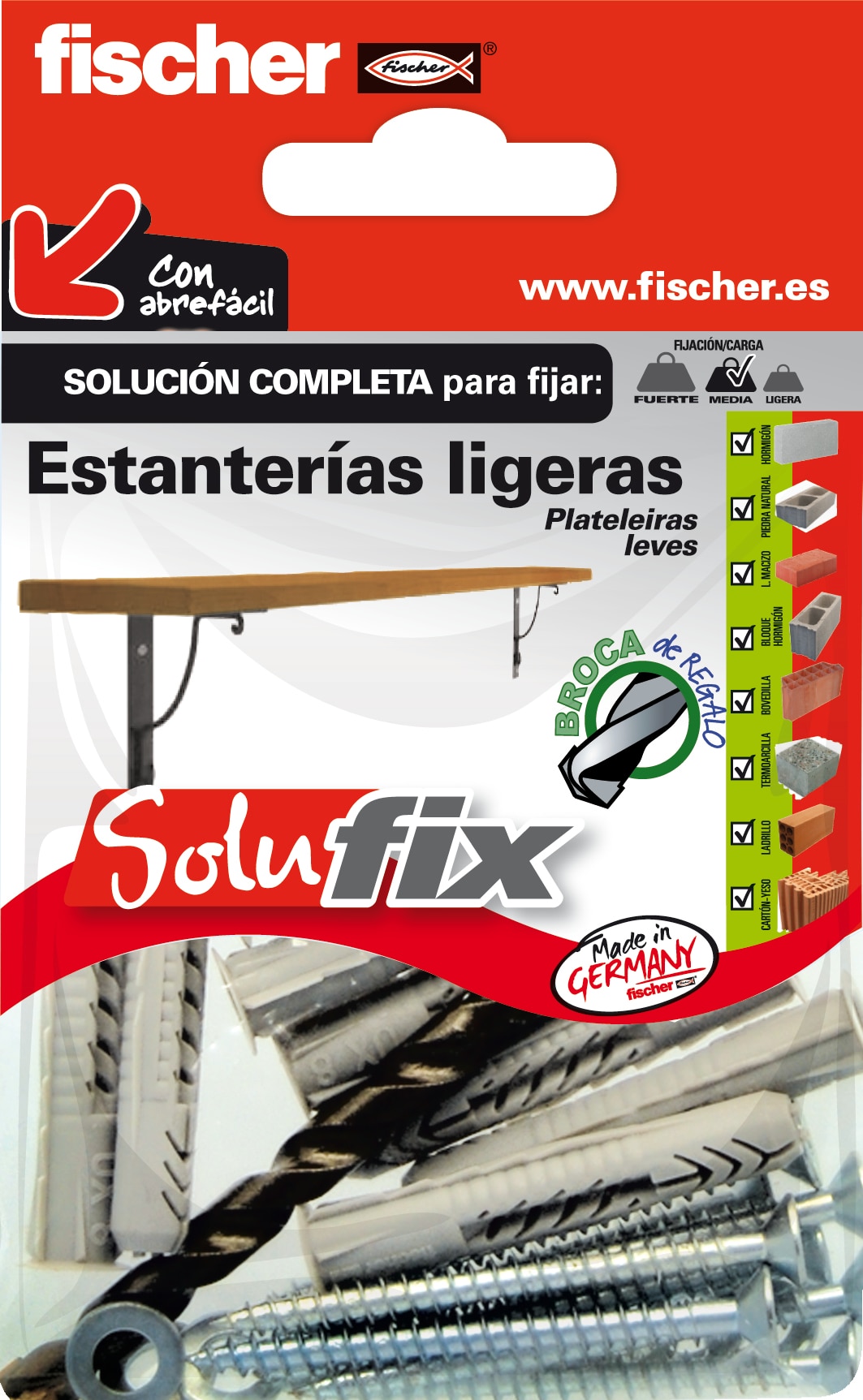 Kit Fijación Estanterías Ligeras Solufix 1