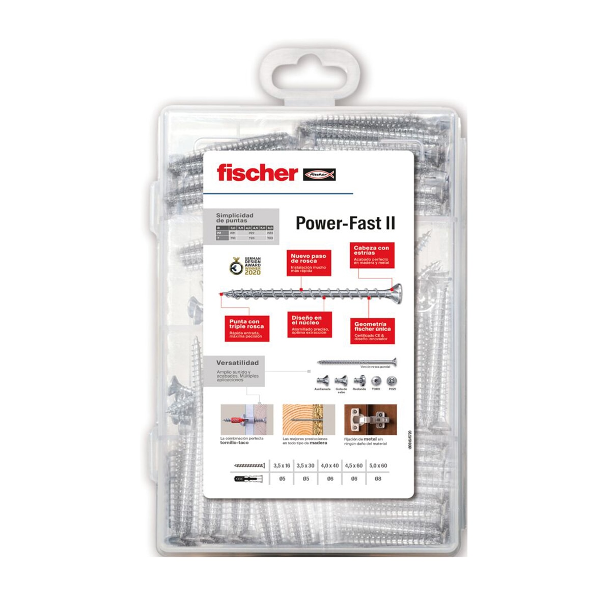 Maletin 220 Tornillos Surtidos PowerFast II Zincado-2