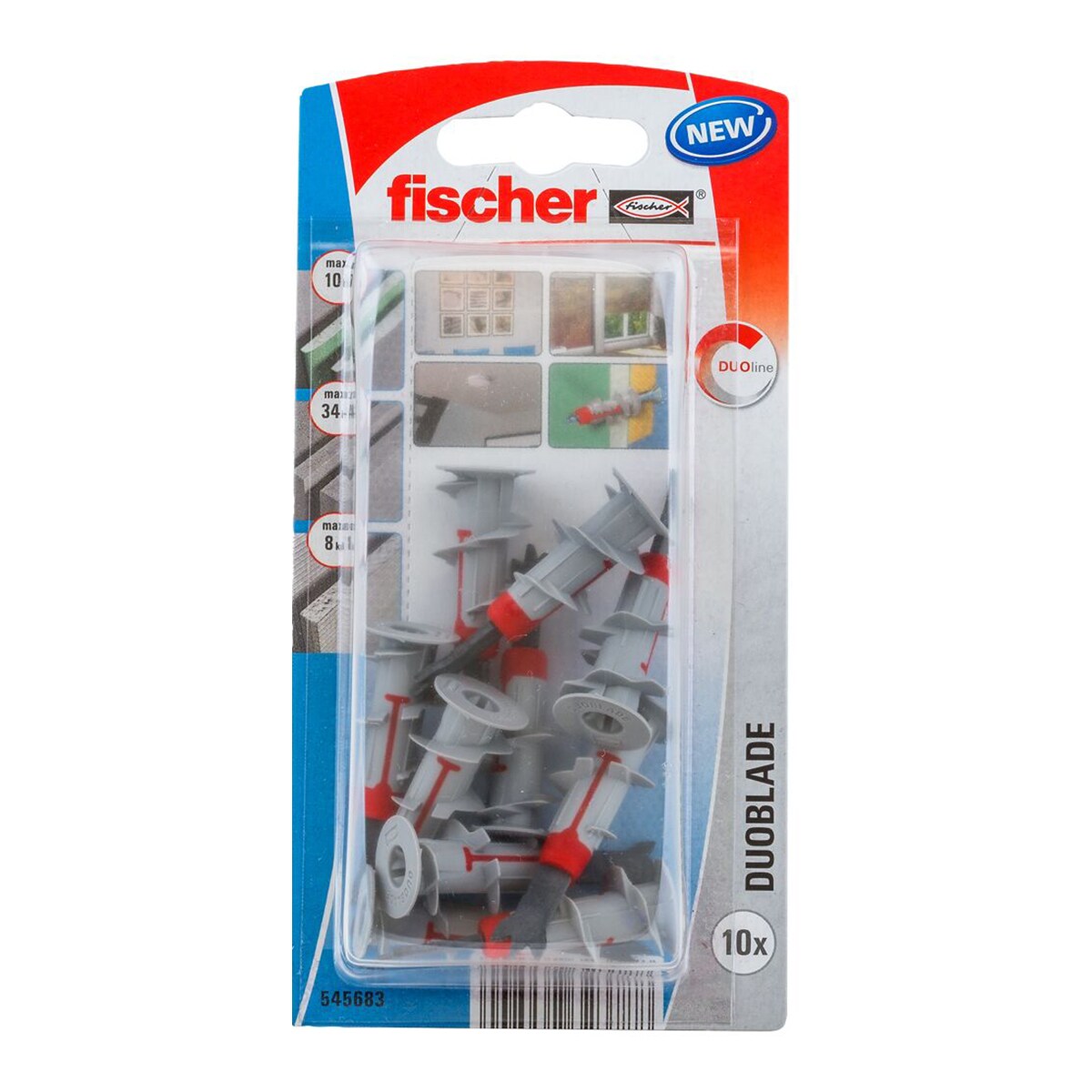 10 Tacos Pladur DuoBlade - 8x45 mm 2