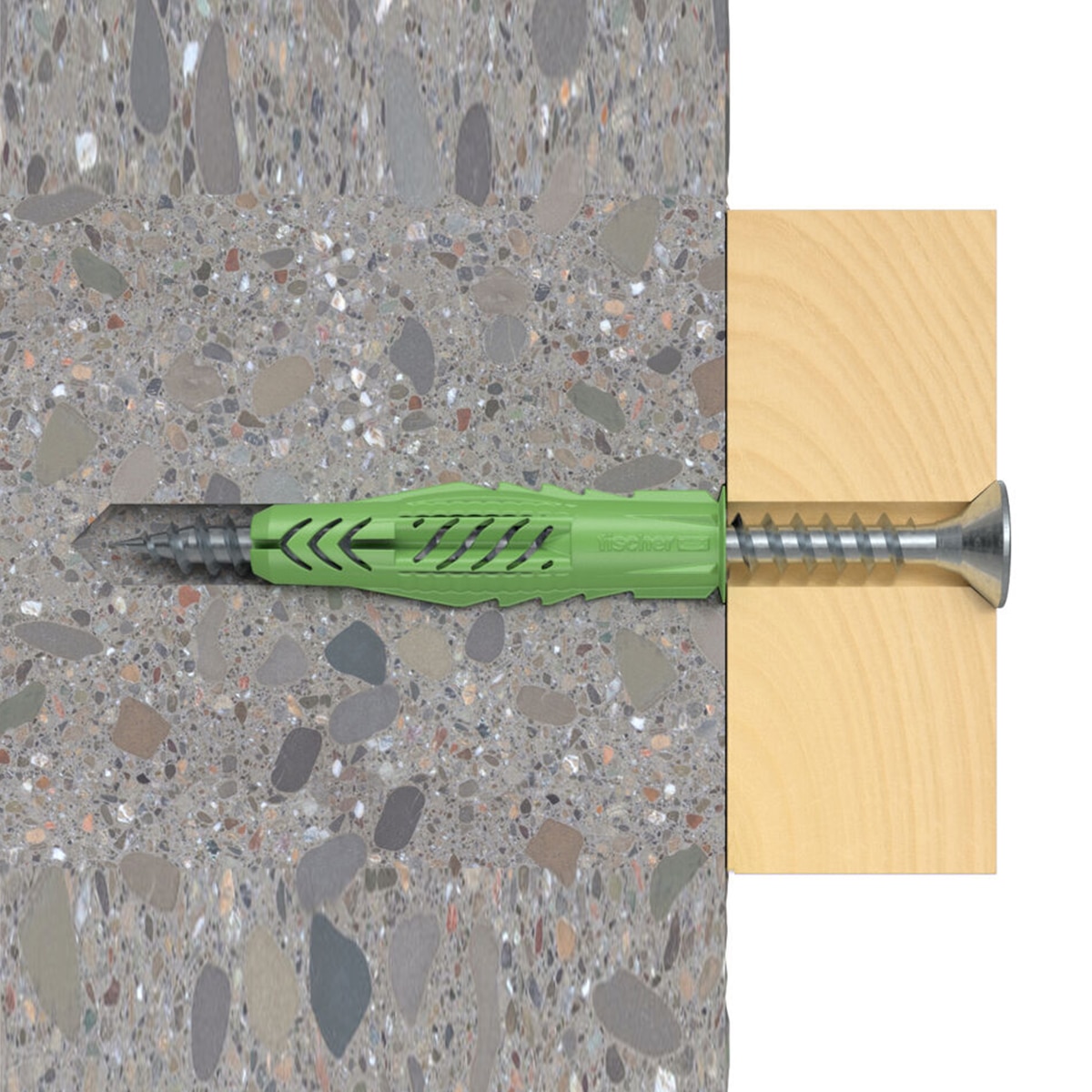 4 Tacos UX Green 10x60 con Tornillos Verde-5