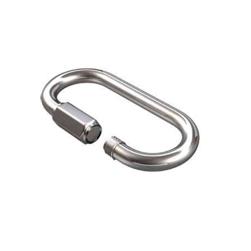 Imagen 0 de Mosquetón Acero Cincado con Seguro Ø 6 mm 2 Uds