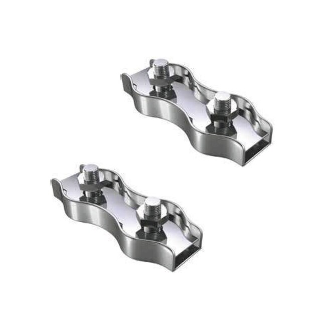 Imagen 0 de Sujetacable Plano Doble Cincado 2 Uds