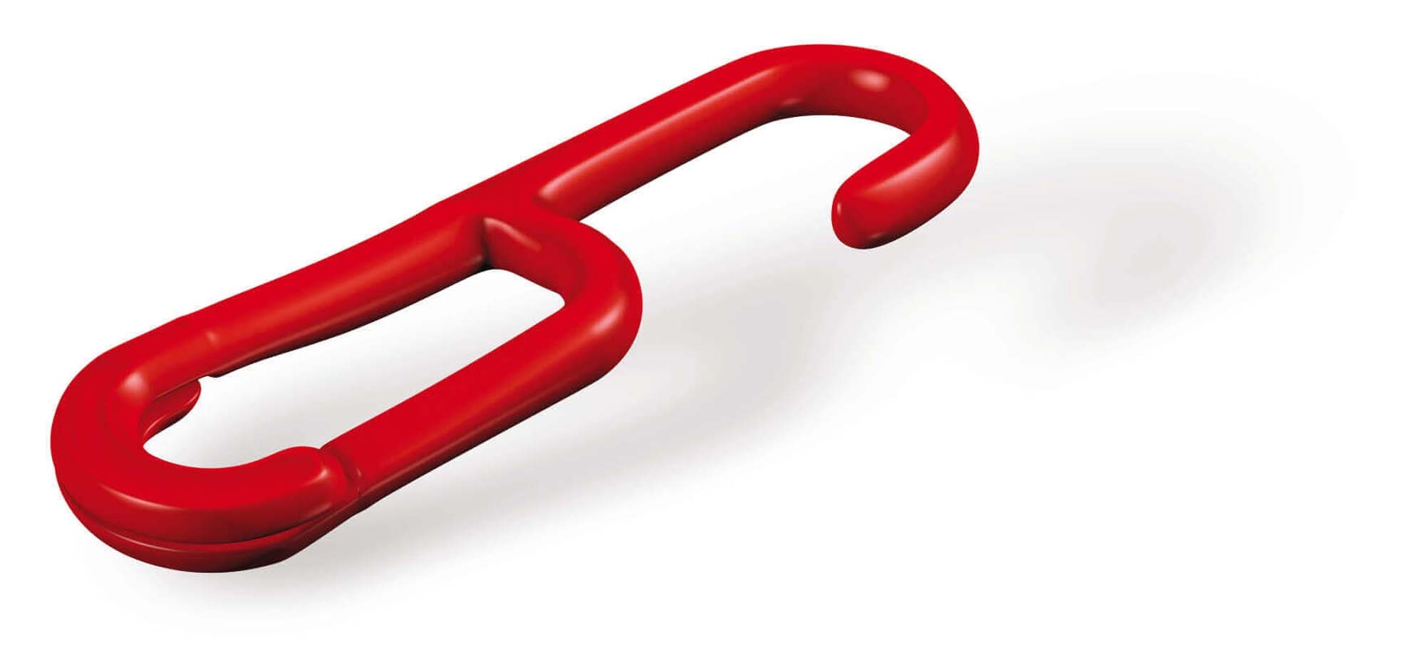 Eslabón Roto Polietileno con Gancho 2 Uds Rojo-1