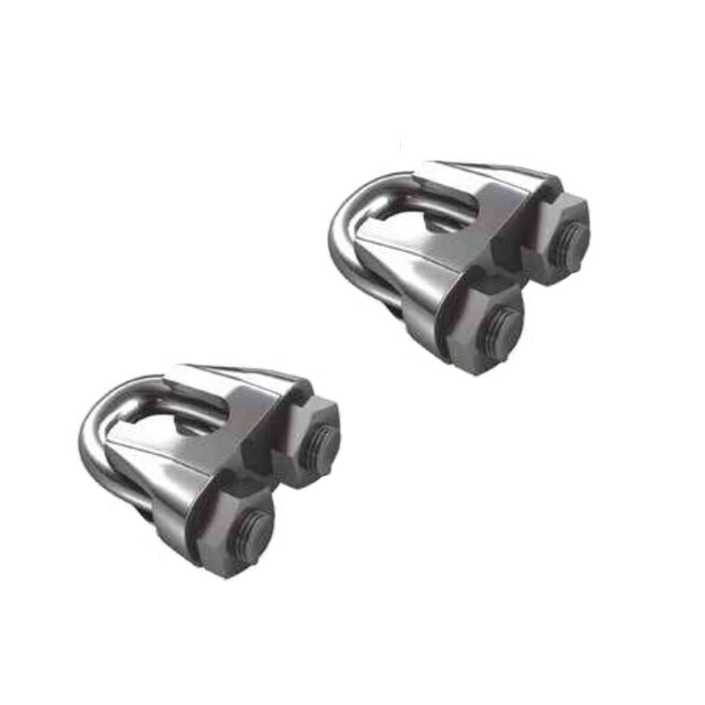 Imagen 0 de Sujetacable Acero Cincado 3 mm 2 Uds