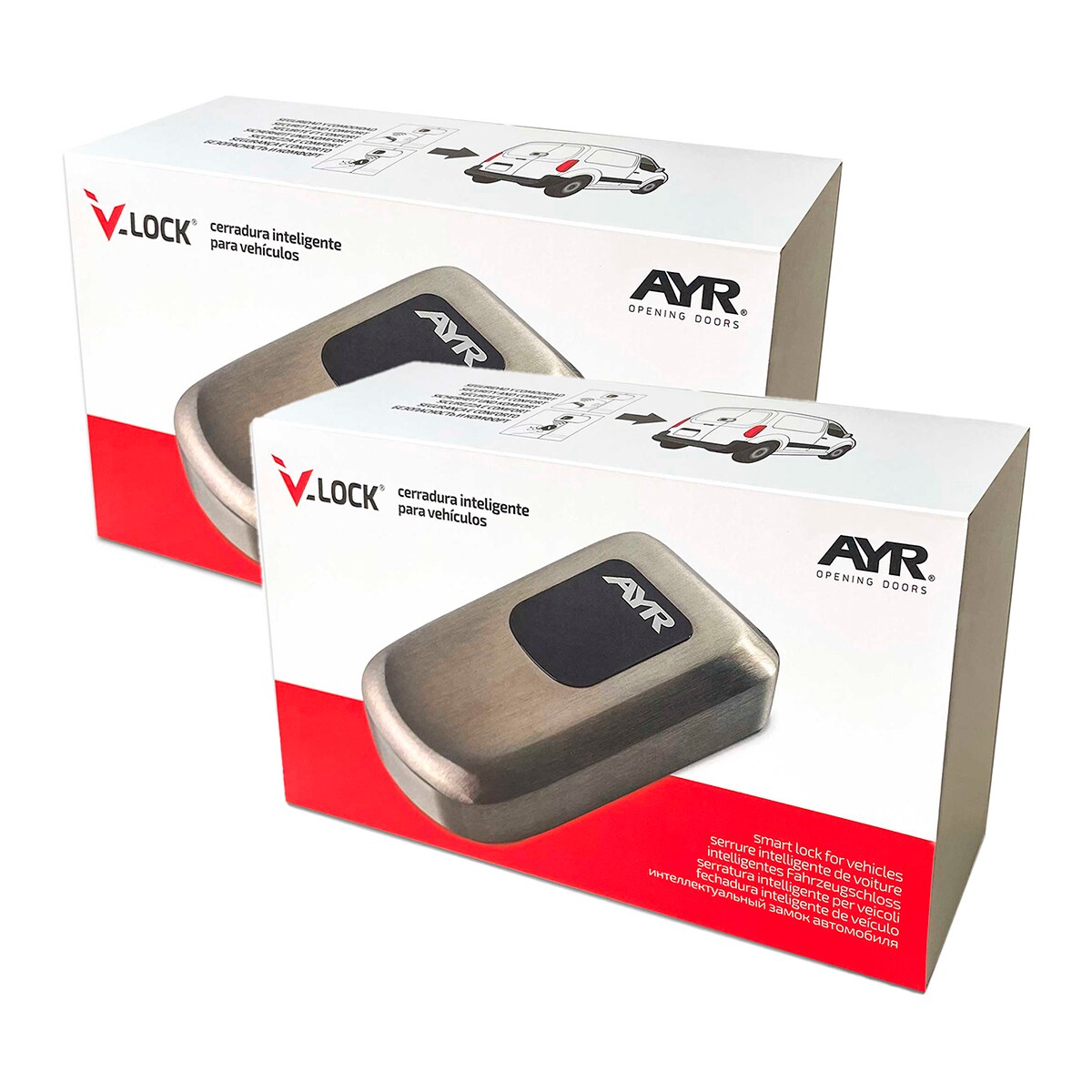 Fechadura Inteligente para Veículos V-LOCK (Pack 2 conjuntos) Cinzento-11