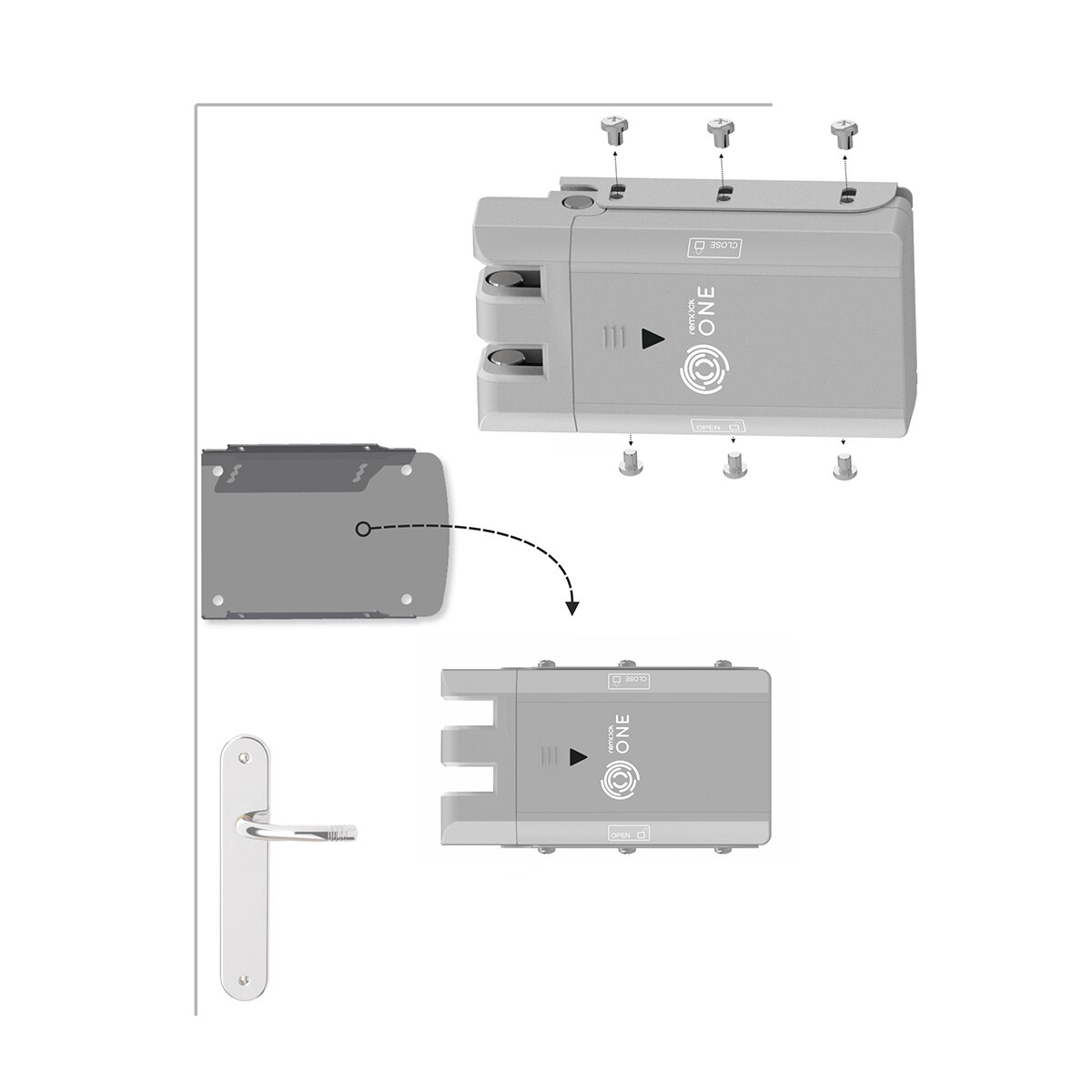 Cerradura de Seguridad Invisible Remock ONE - Plata Plata-10