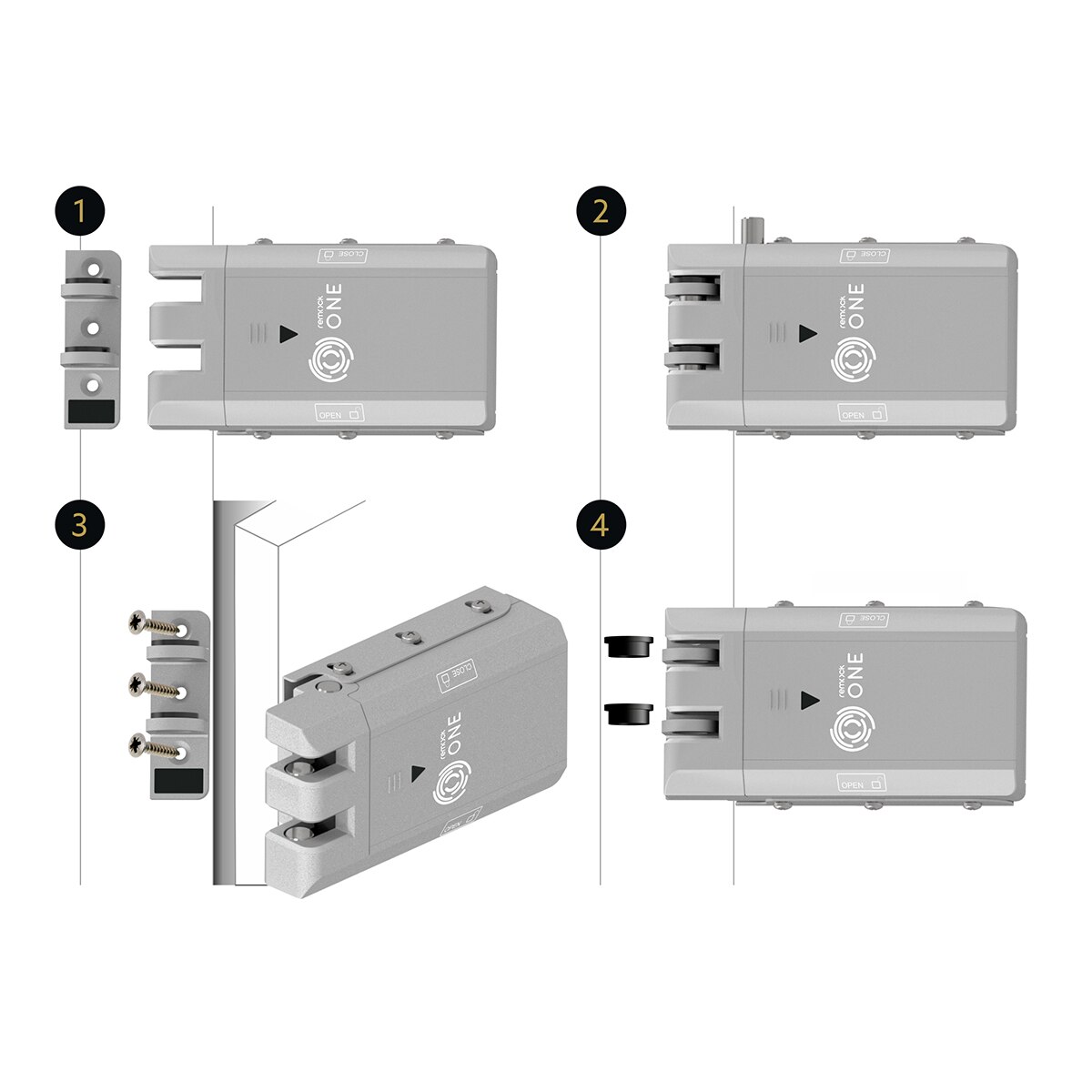 Cerradura de Seguridad Invisible Remock ONE - Plata Plata-11