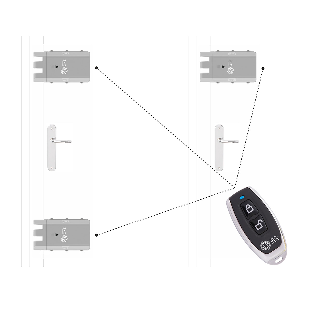 Cerradura de Seguridad Invisible Remock ONE - Plata Plata-13