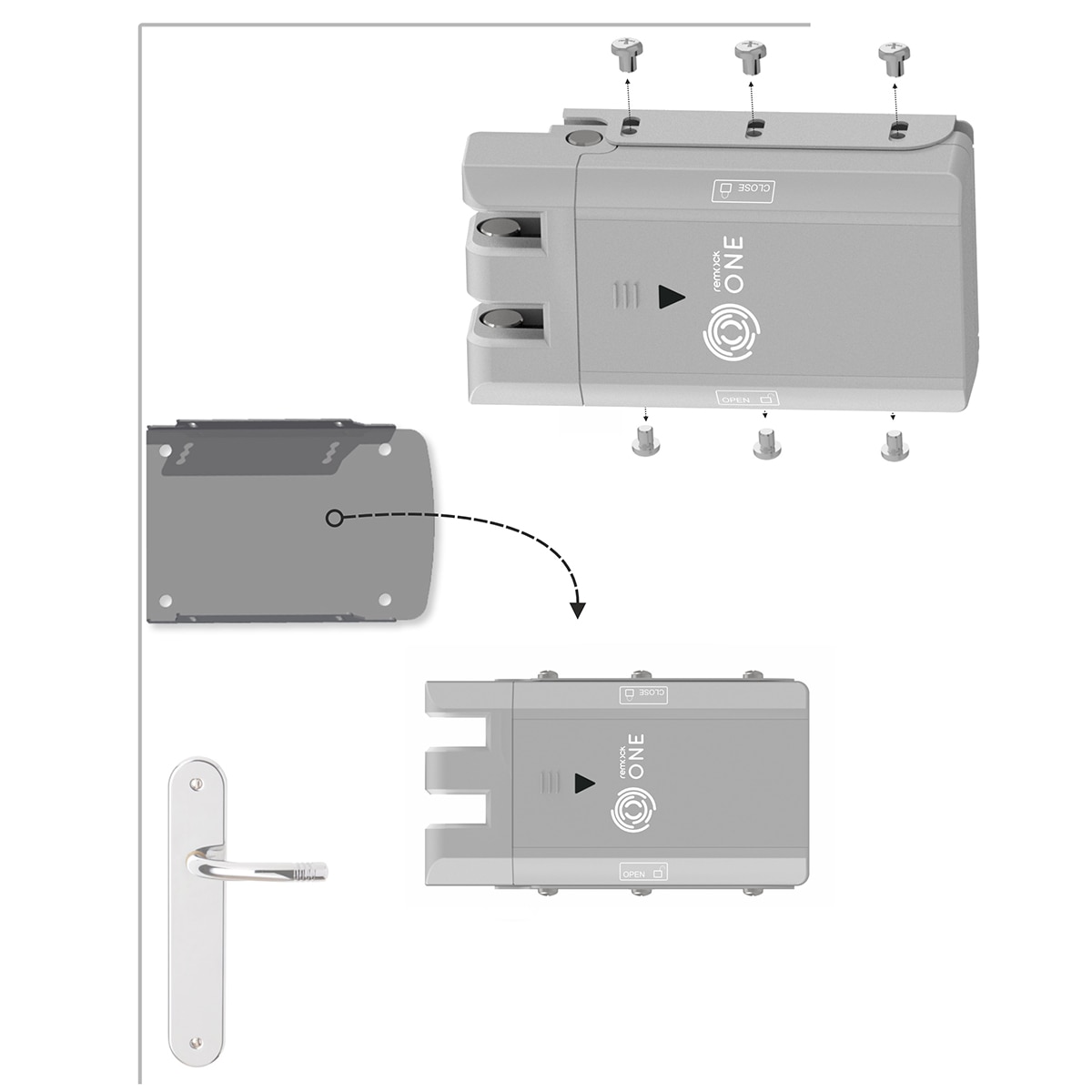 Cerradura de Seguridad Invisible Remock ONE Latón-10