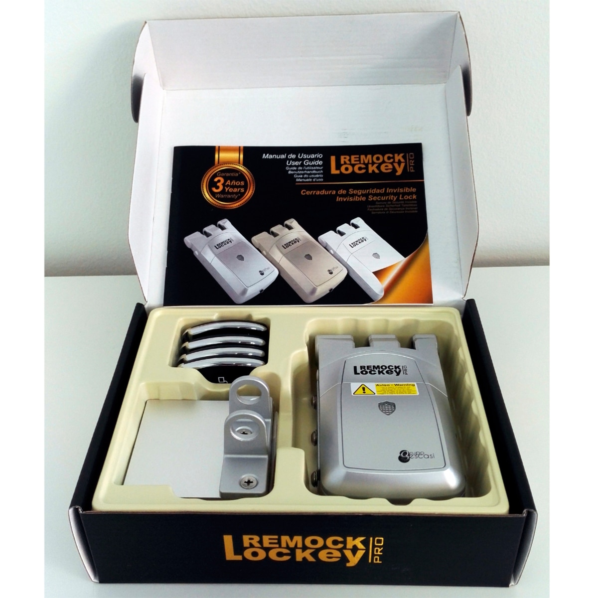 Cerradura de Seguridad Invisible Remock PRO Plata-5