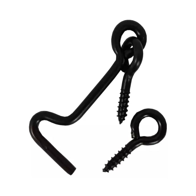 Imagen 0 de Aldabilla Hierro Negro 50 mm + 2 Hembrillas