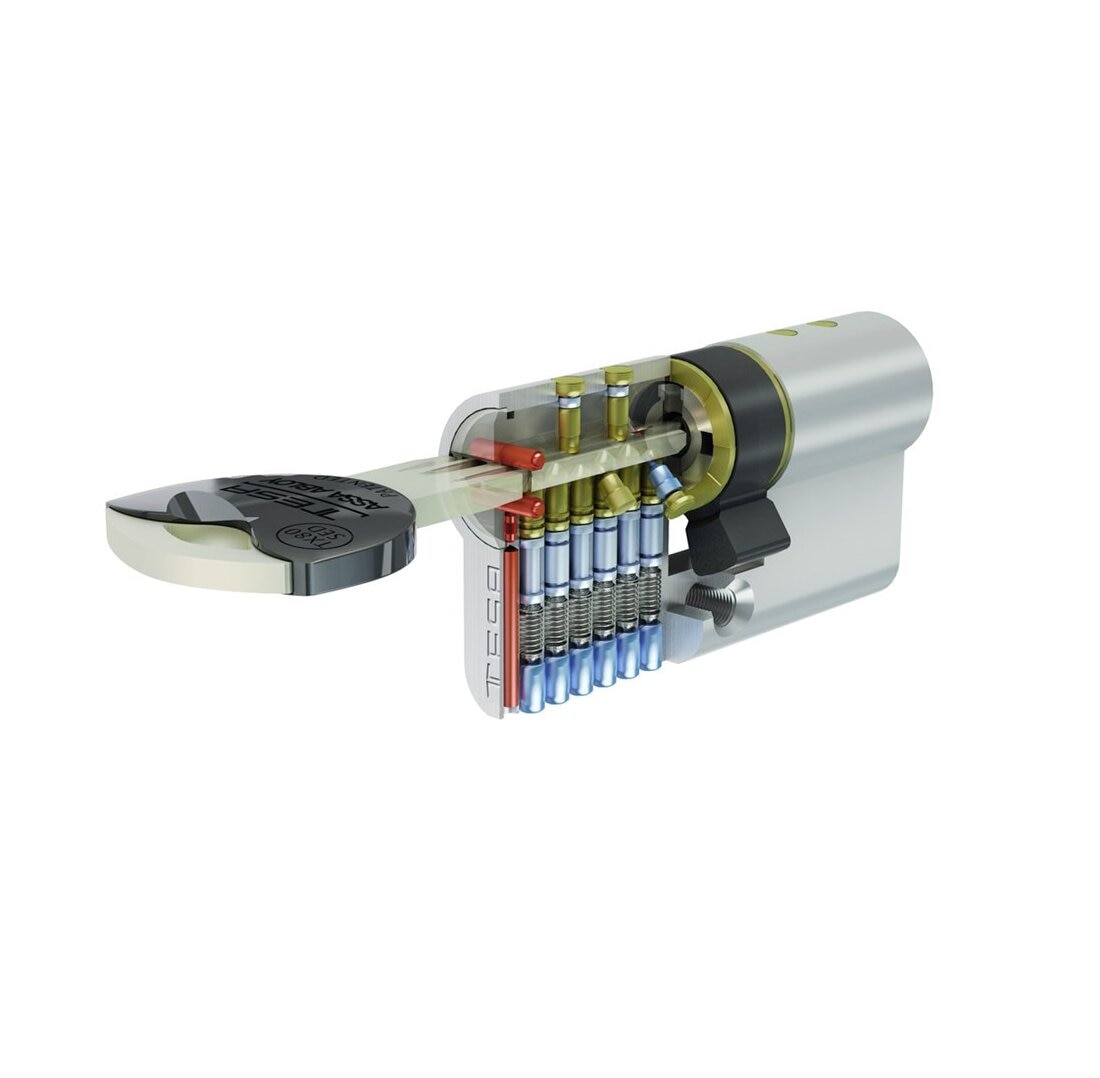 Cilindro Alta Seguridad Leva Larga 30 X 30 mm Latón-2