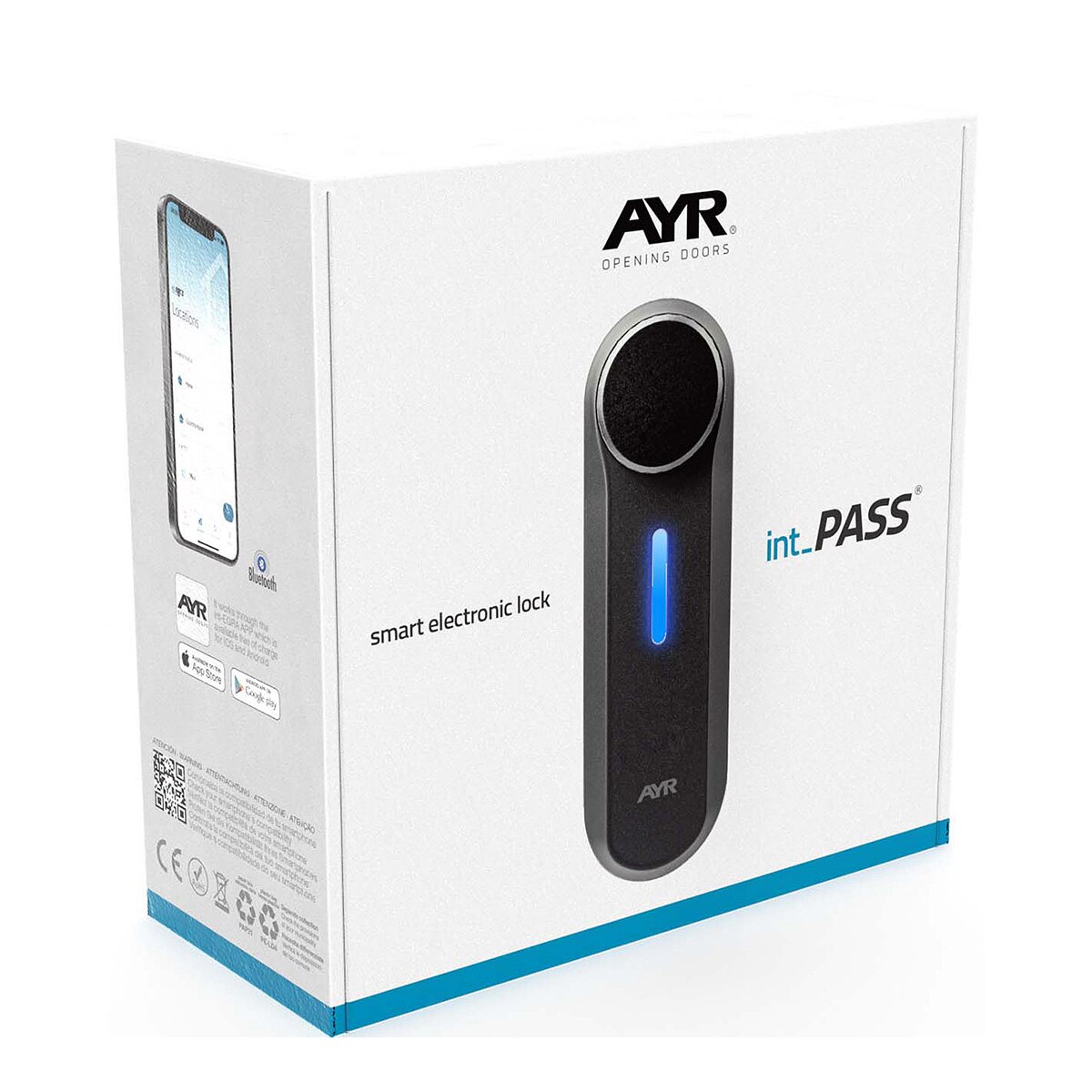 Cerradura Electrónica Inteligente con Alarma INT_PASS - Blanco Blanco-9