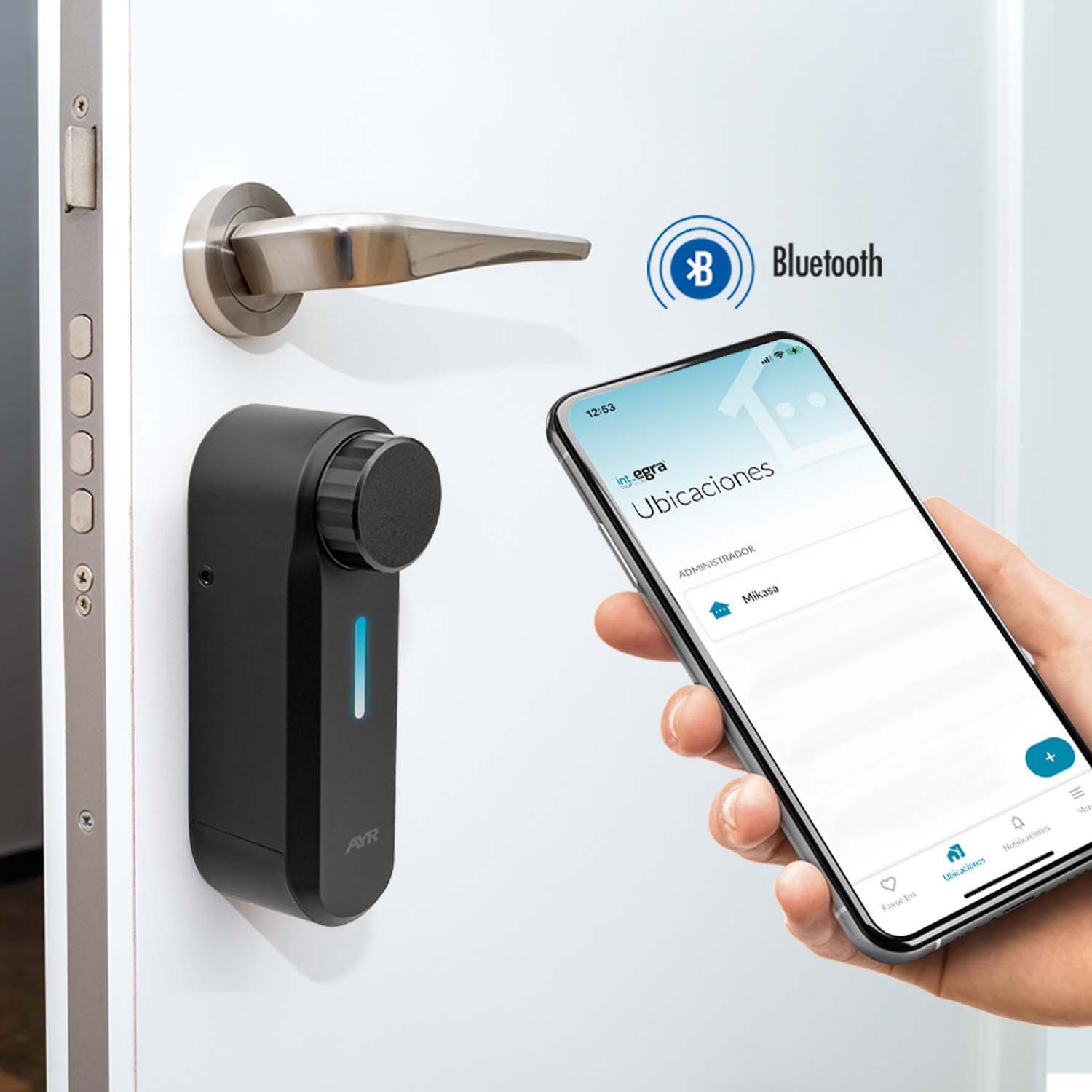 Cerradura Electrónica Inteligente con Alarma INT_PASS - Negro Negro-5