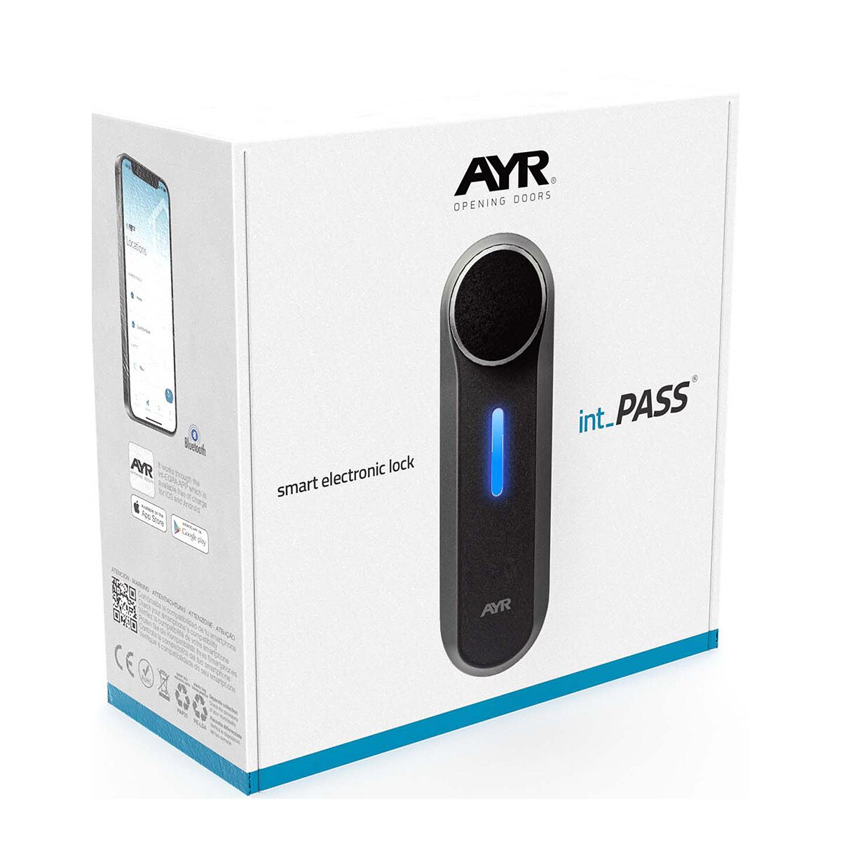 Cerradura Electrónica Inteligente con Alarma INT_PASS - Negro Negro-9