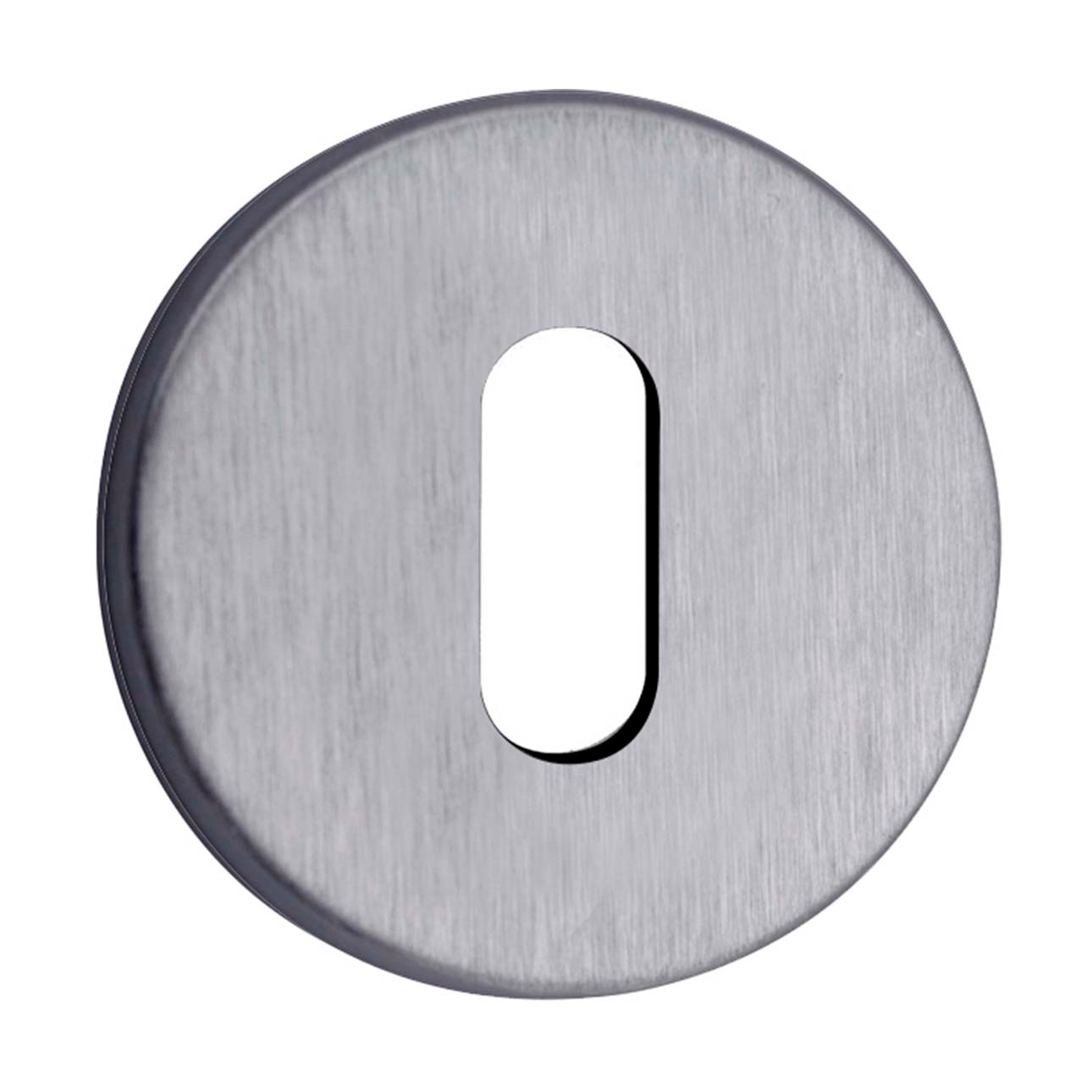 Roseta Redonda Bocallave Oval 50 x 5 mm Cromo satinado-1