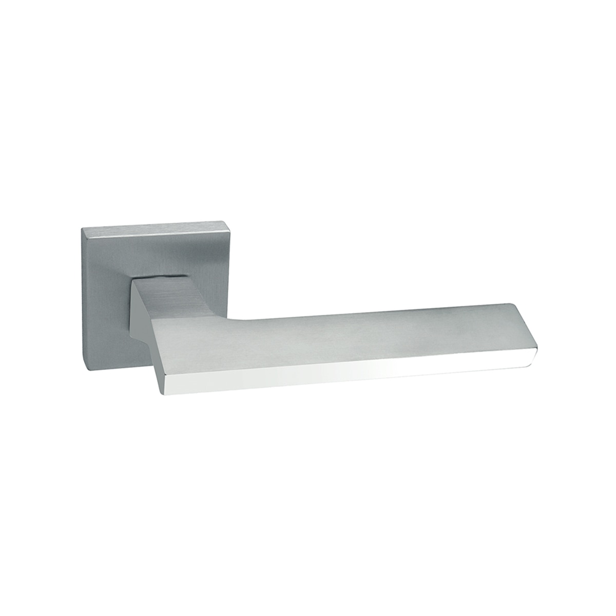 Juego Manilla Roseta Cuadrada 50 x 139 x 63 mm Cromo / Cromo satinado-1