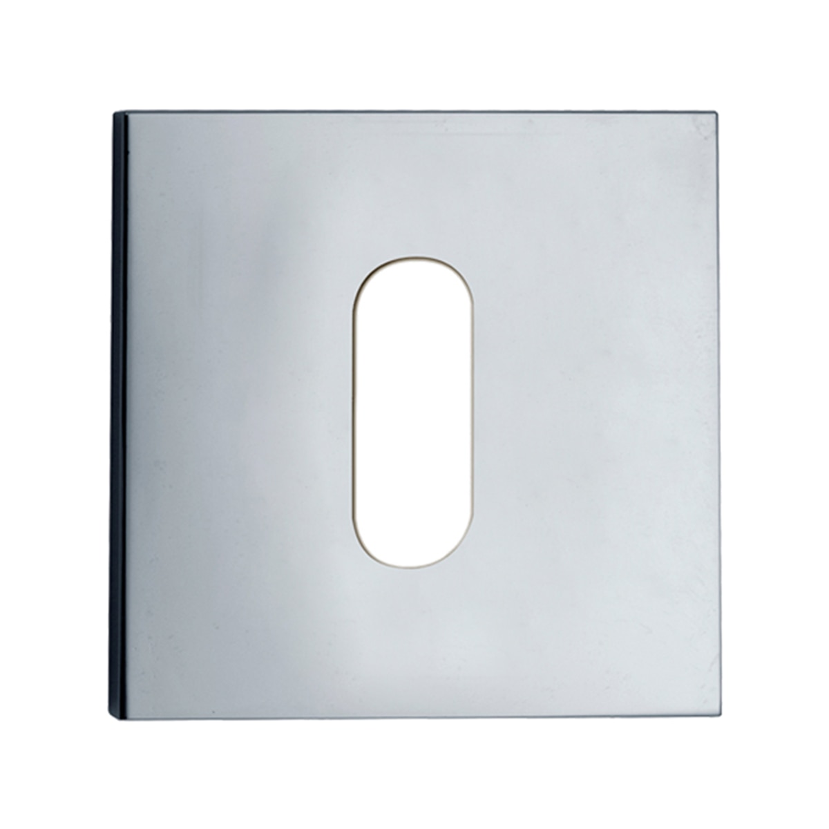 Roseta Cuadrada Bocallave Oval 50 x 50 x 5 mm Cromo brillo-1
