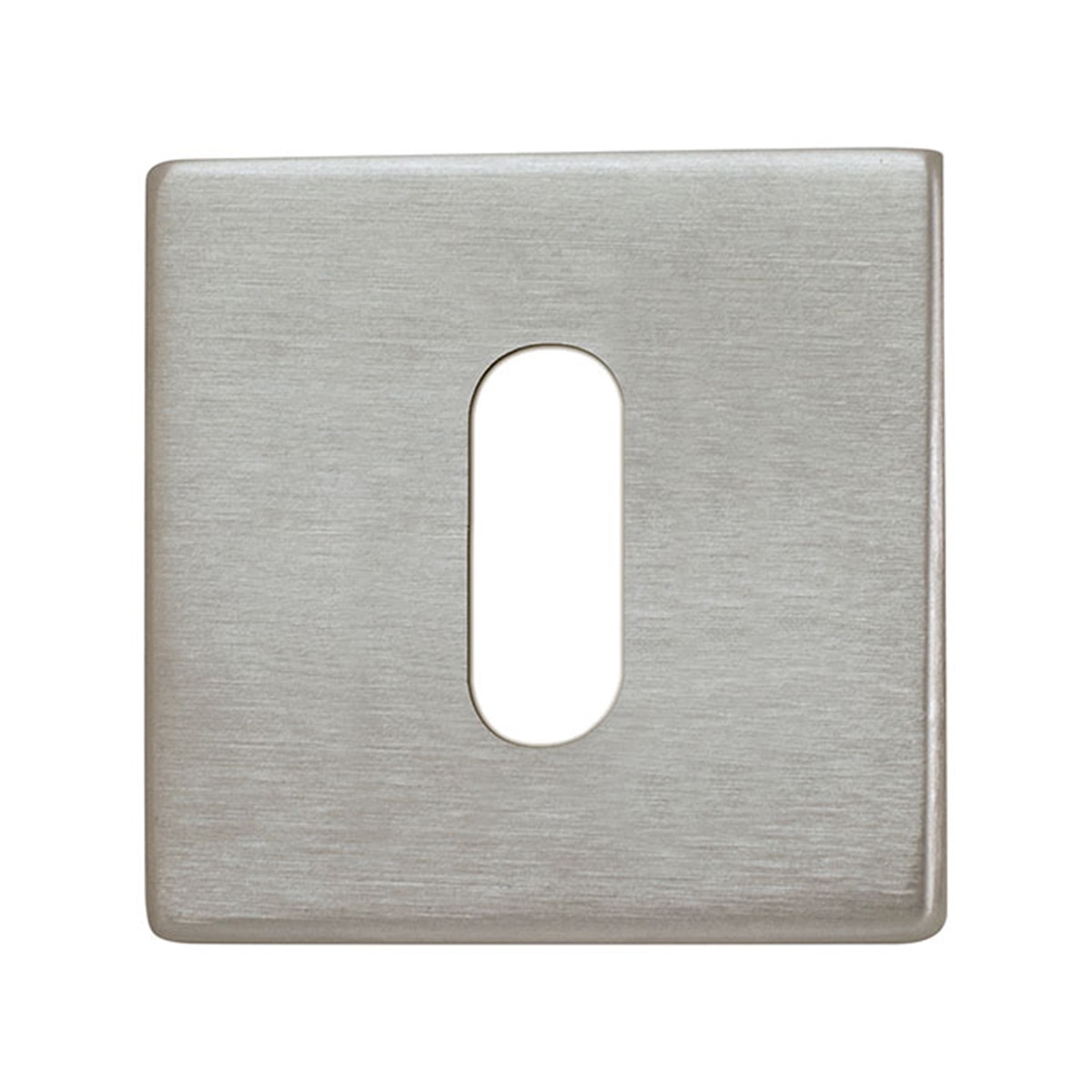 Roseta Cuadrada Bocallave Oval 50 x 50 x 5 mm Níquel Mate-1
