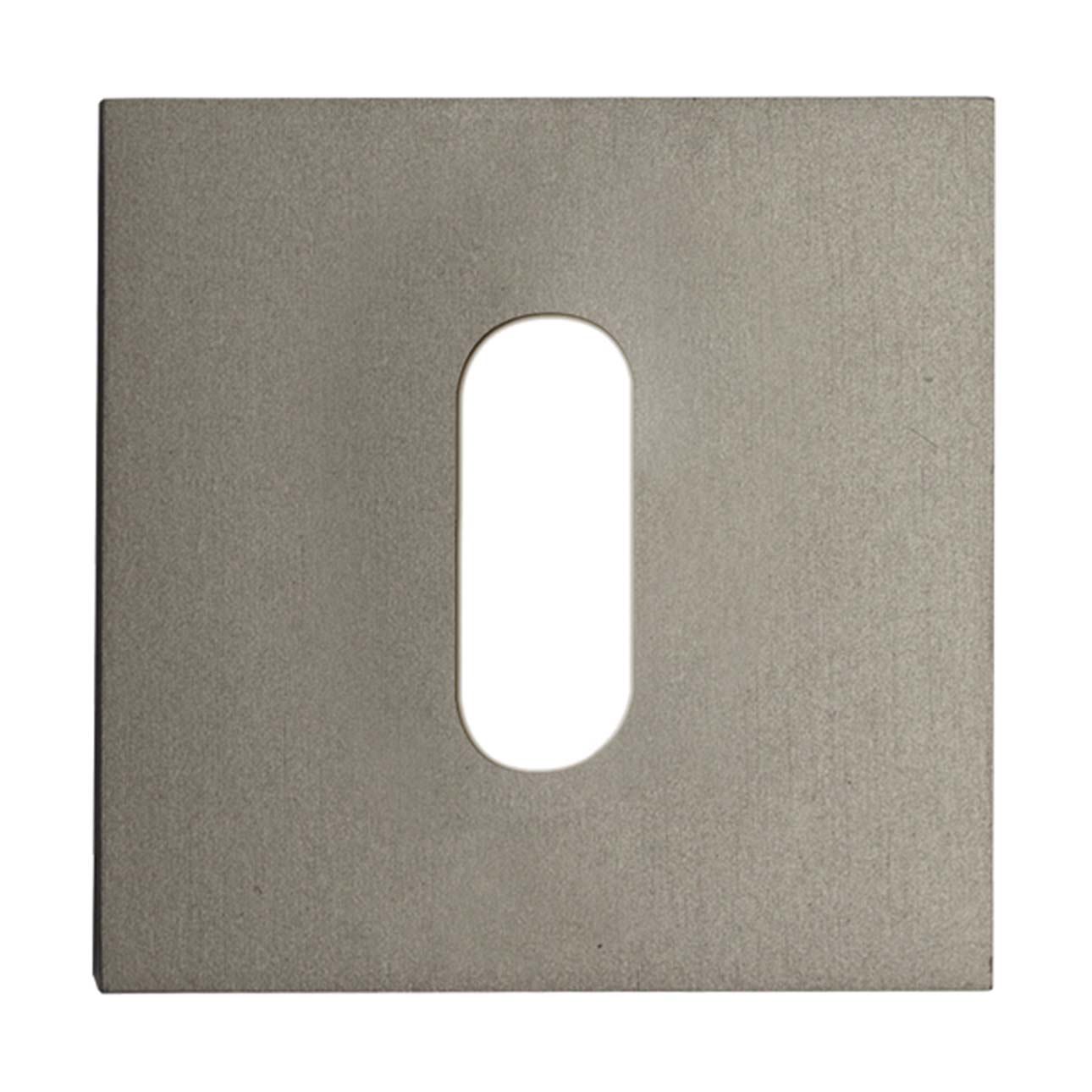 Roseta Cuadrada Bocallave Oval 50 x 50 x 5 mm Níquel mate opaco-1