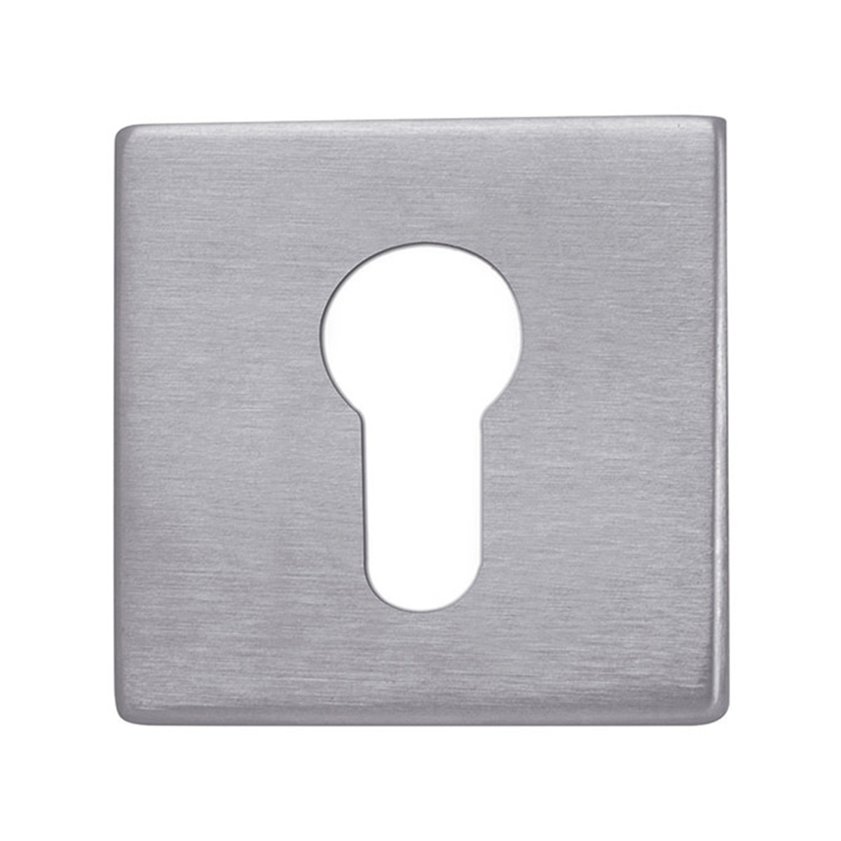Roseta Cuadrada Bocallave Yale 50 x 50 x 5 mm Cromo satinado-1