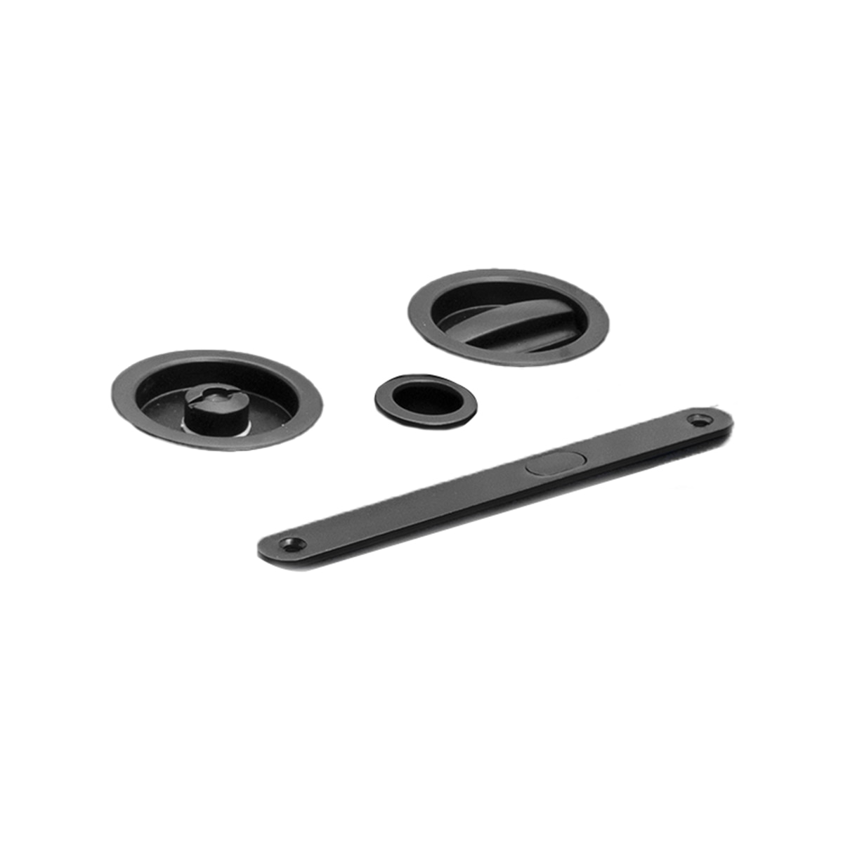 Kit Puertas Correderas Embutir Redondo  56 Ø - 160 x 17 mm Antracita-1