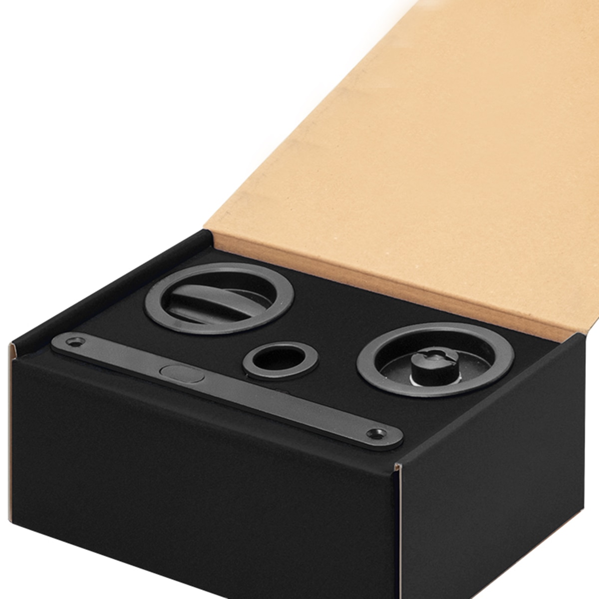Kit Puertas Correderas Embutir Redondo  56 Ø - 160 x 17 mm Antracita-2