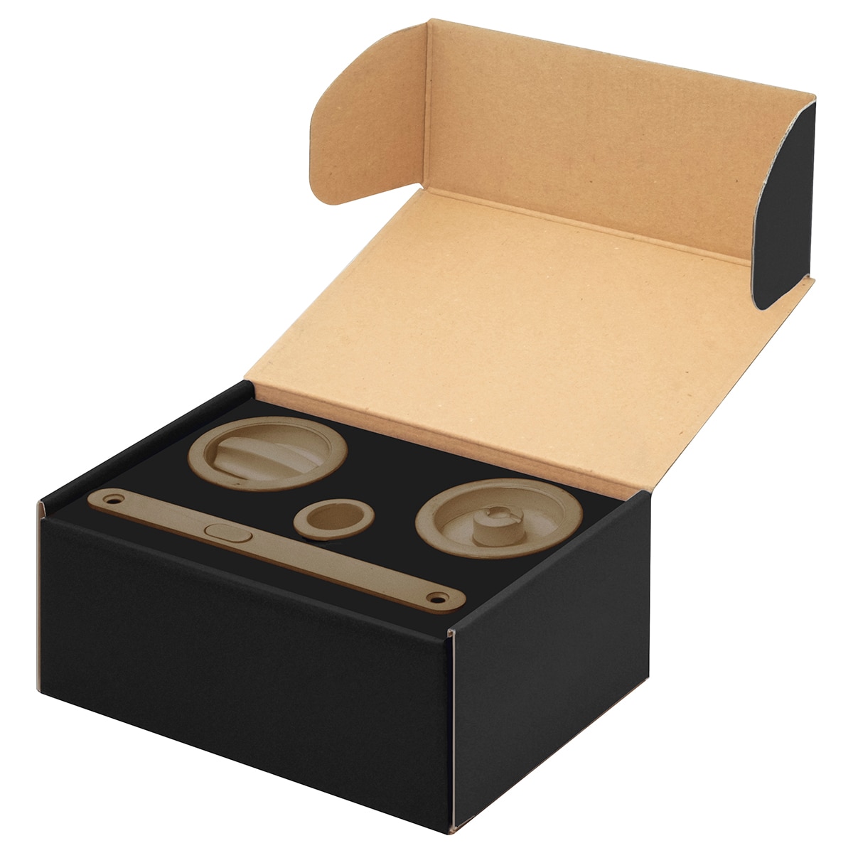 Kit Puertas Correderas Embutir Redondo  56 Ø - 160 x 17 mm Latón mate-2