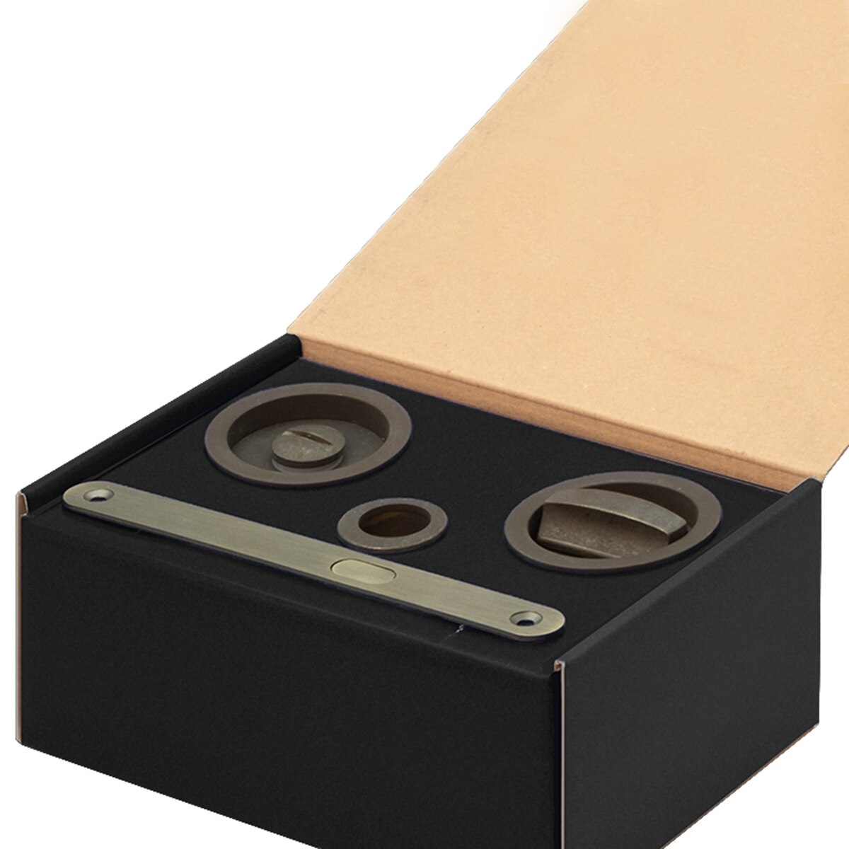 Kit Puertas Correderas Embutir Redondo  56 Ø - 160 x 17 mm Marrón-2