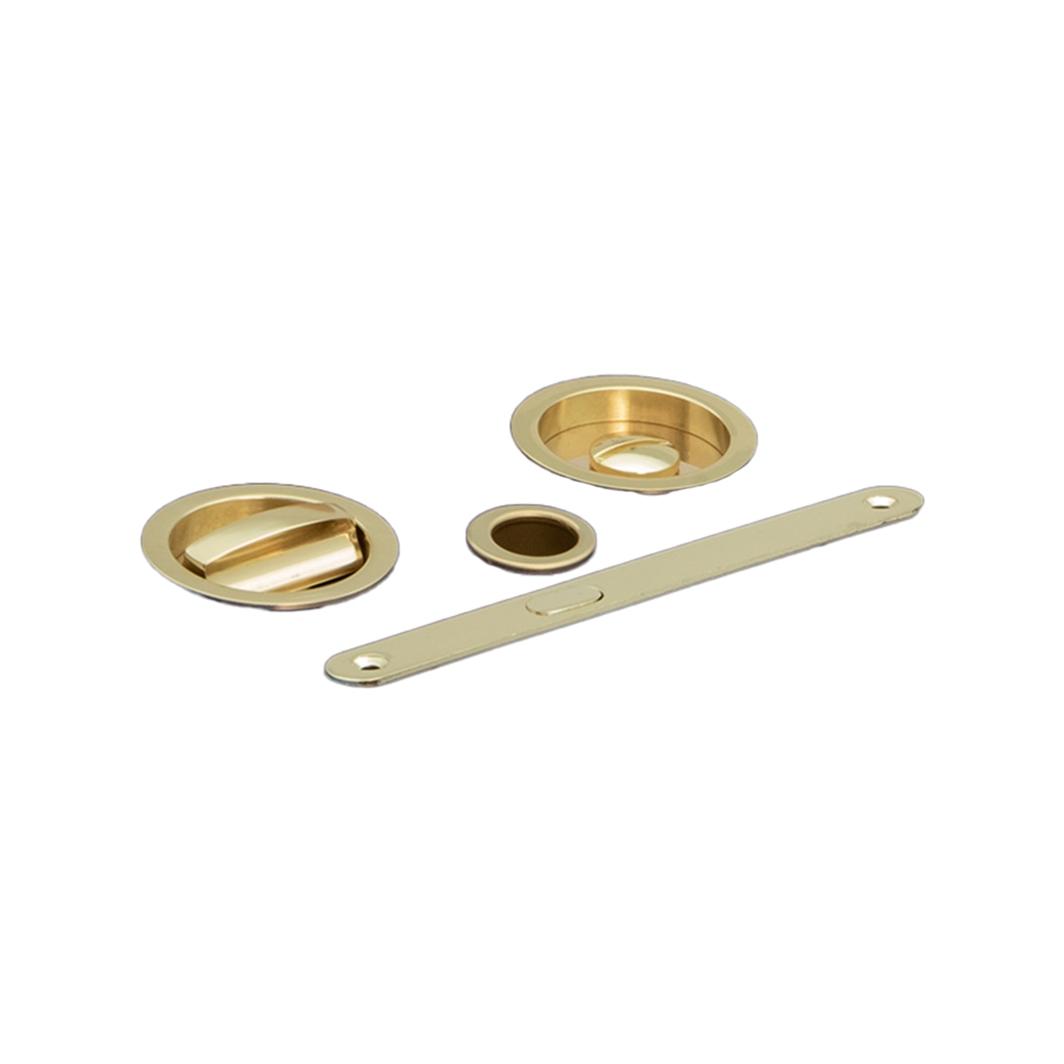 Kit Puertas Correderas Embutir Redondo  56 Ø - 160 x 17 mm Pulido-1