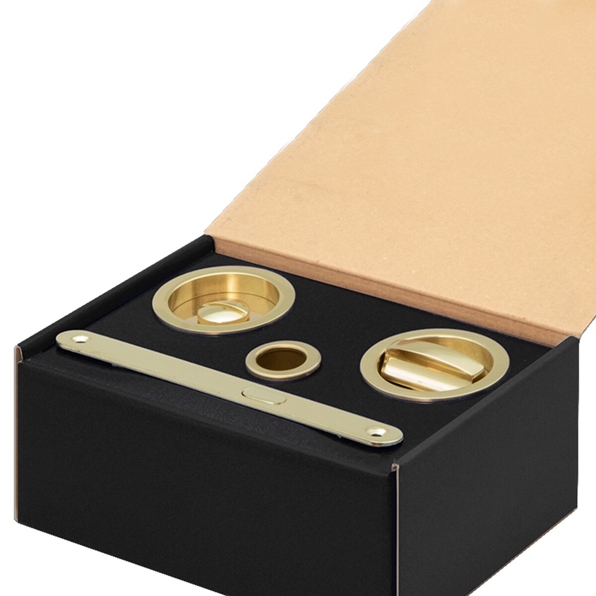 Kit Puertas Correderas Embutir Redondo  56 Ø - 160 x 17 mm Pulido-2