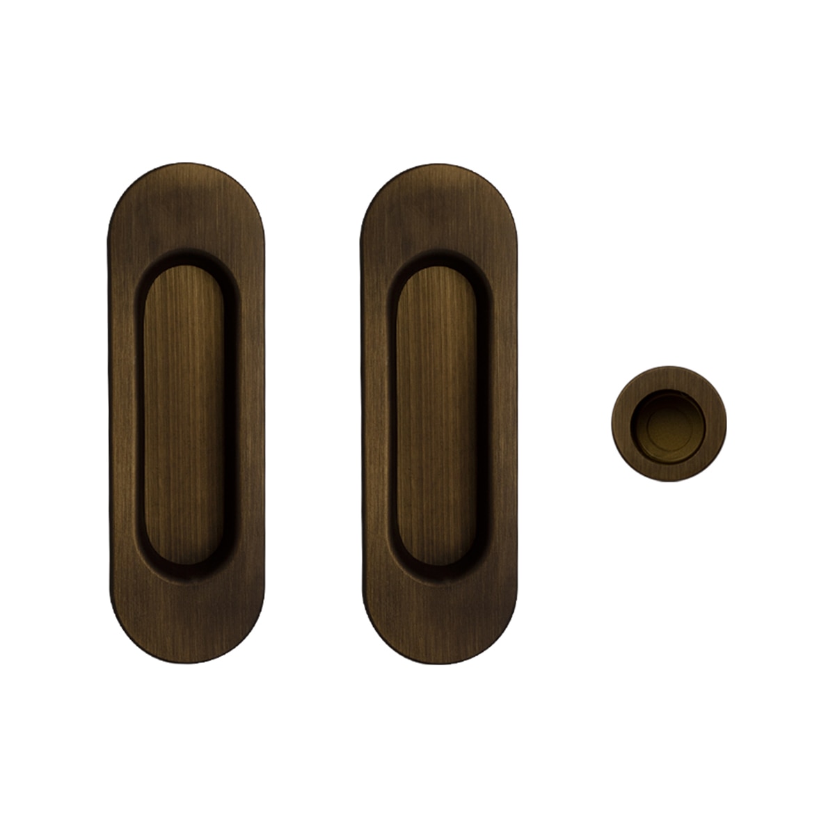 Kit Puertas Correderas Embutir Ovalado  30 Ø - 125 x 21 mm Cuero Inglés-1