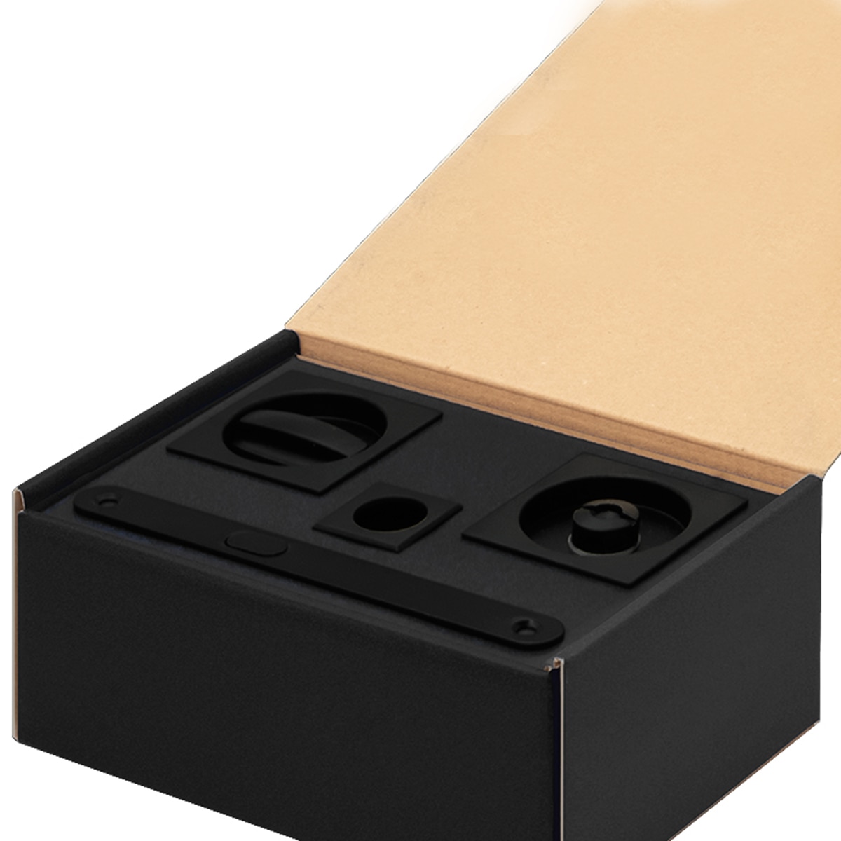 Kit Puertas Correderas Embutir Cuadrado  56 x 56 mm - 160 x 17 mm Negro-2