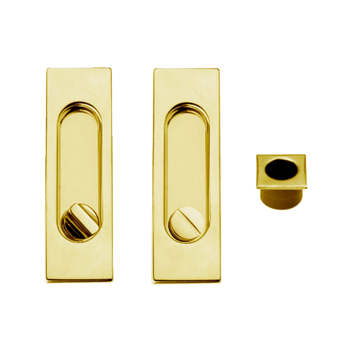 Kit Puertas Correderas Embutir Rectangular 125 x 21 mm - 160 x 65 mm Pulido-1