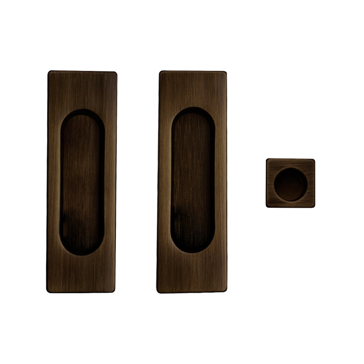 Kit Puertas Correderas Embutir Rectangular  30 Ø - 125 x 21 mm Cuero Inglés-1