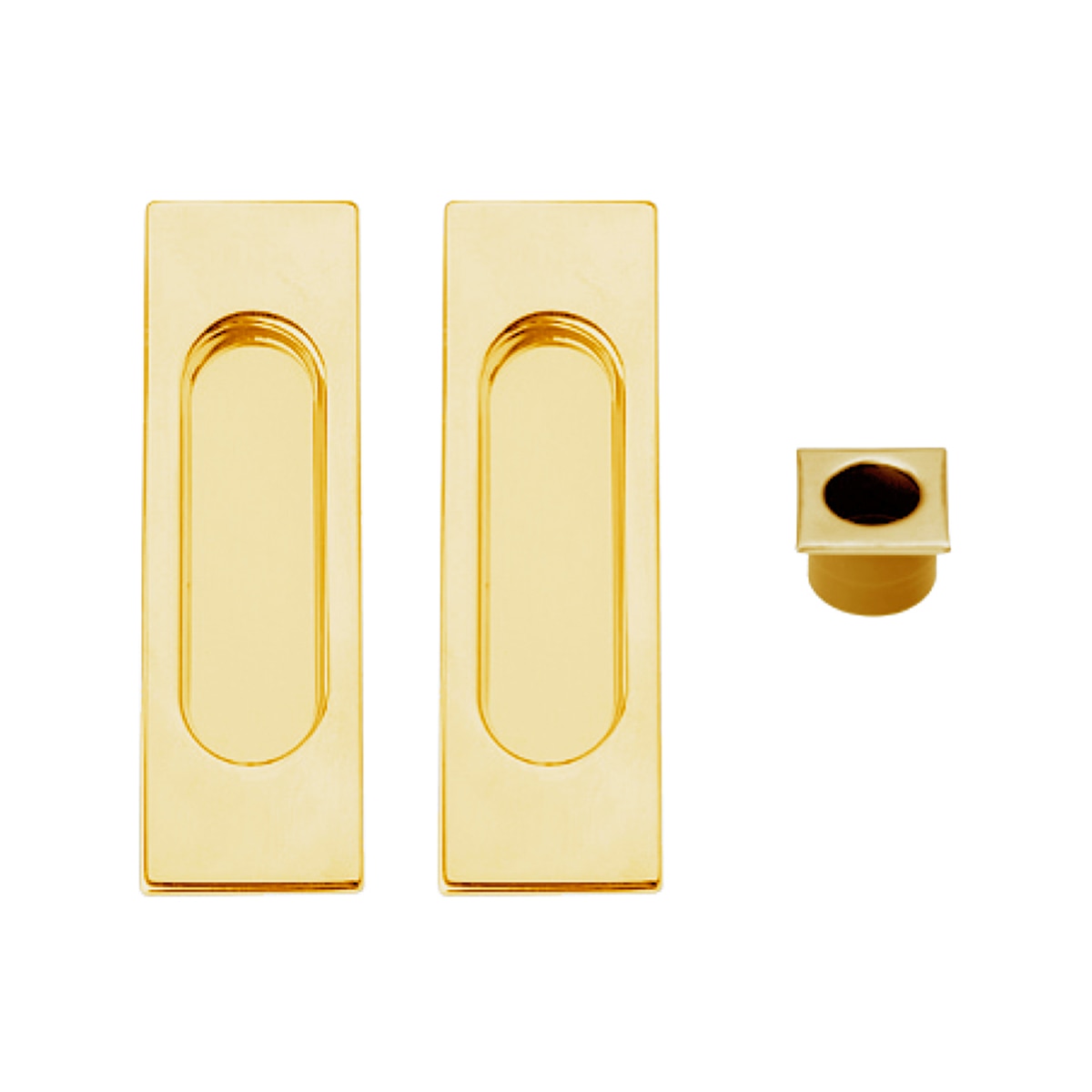 Kit Puertas Correderas Embutir Rectangular  30 Ø - 125 x 21 mm Pulido-1