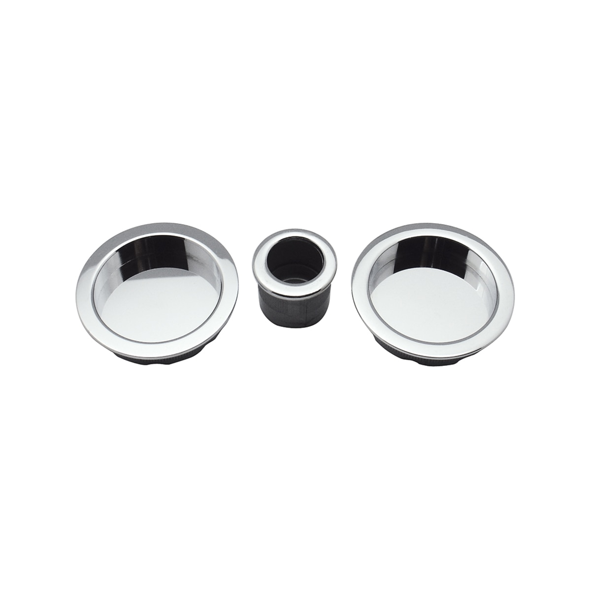 Kit Puertas Correderas Embutir Redondo  56 Ø - 30 Ø mm Cromo brillo-1