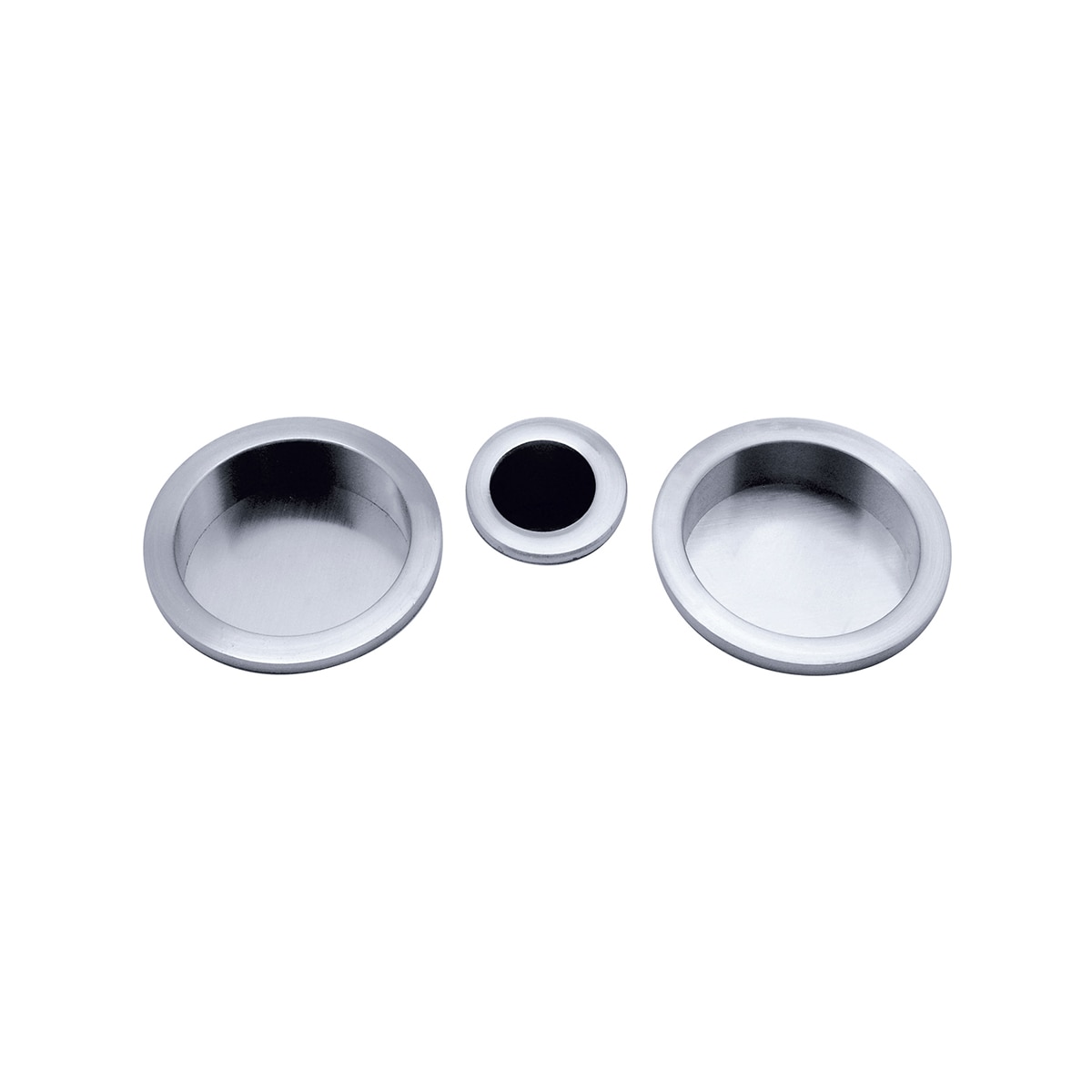 Kit Puertas Correderas Embutir Redondo  56 Ø - 30 Ø mm Cromo satinado-1