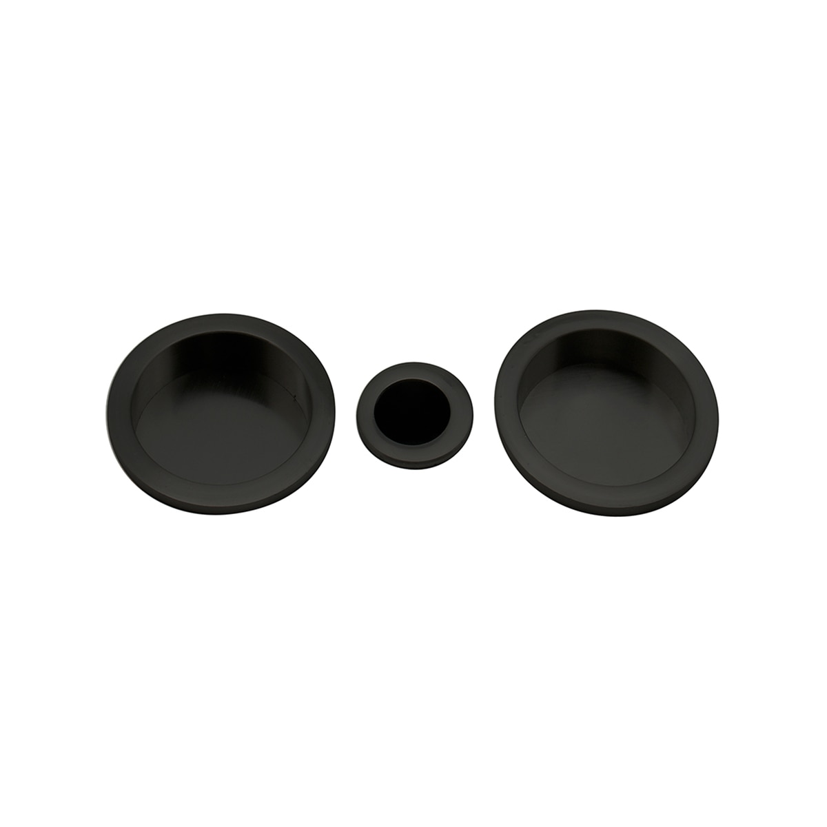 Kit Puertas Correderas Embutir Redondo  56 Ø - 30 Ø mm Negro-1