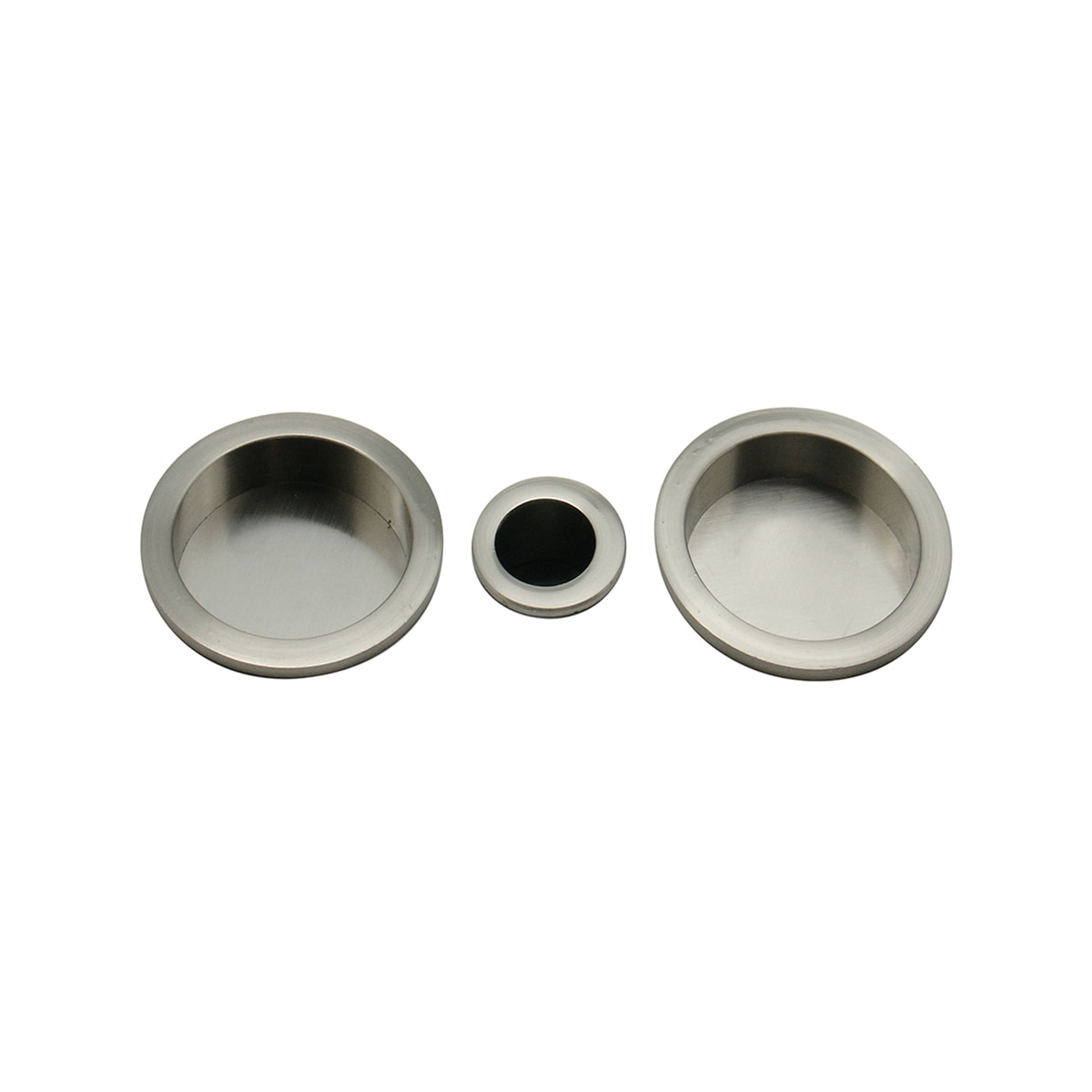 Kit Puertas Correderas Embutir Redondo  56 Ø - 30 Ø mm Níquel Mate-1