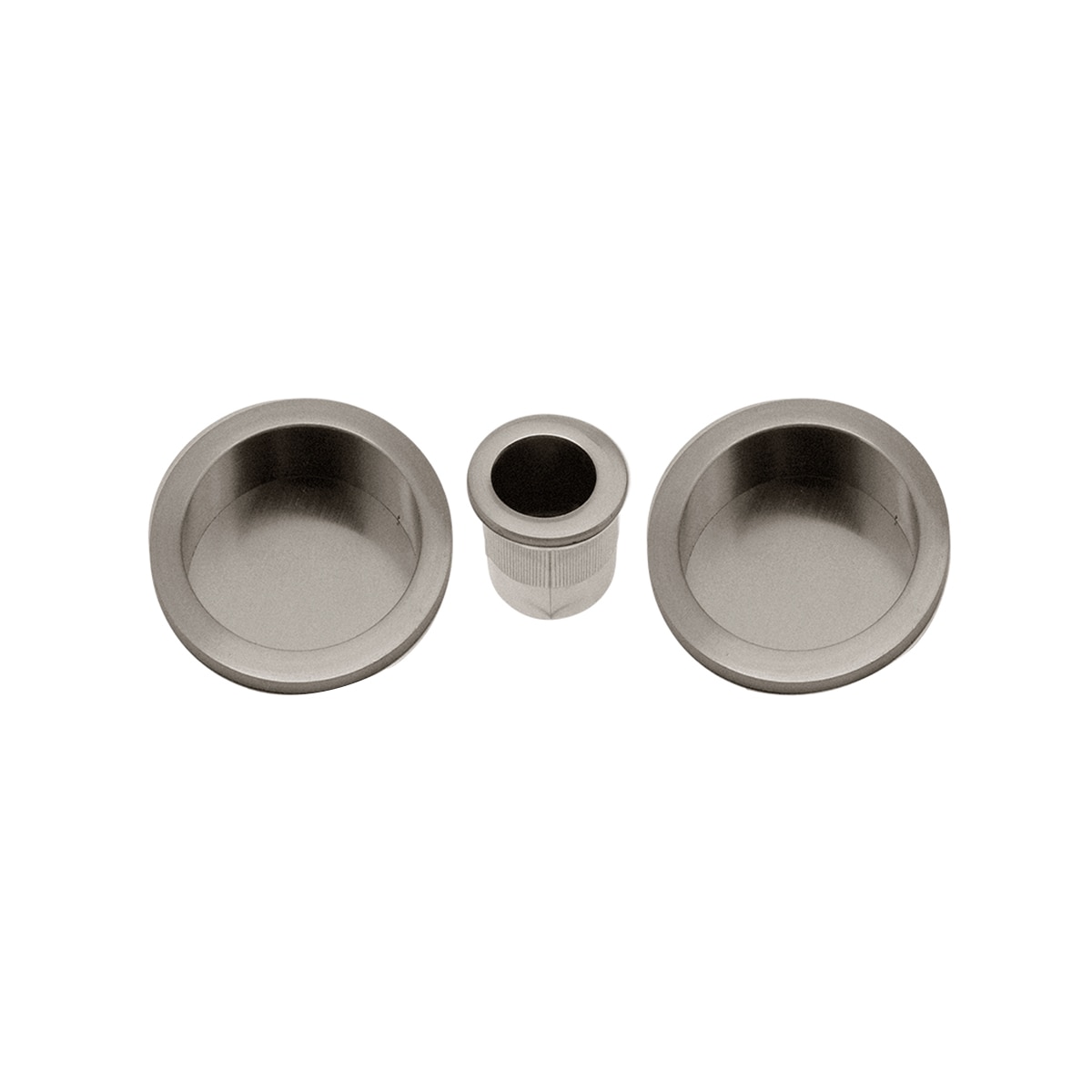 Kit Puertas Correderas Embutir Redondo  56 Ø - 30 Ø mm Níquel mate opaco-1