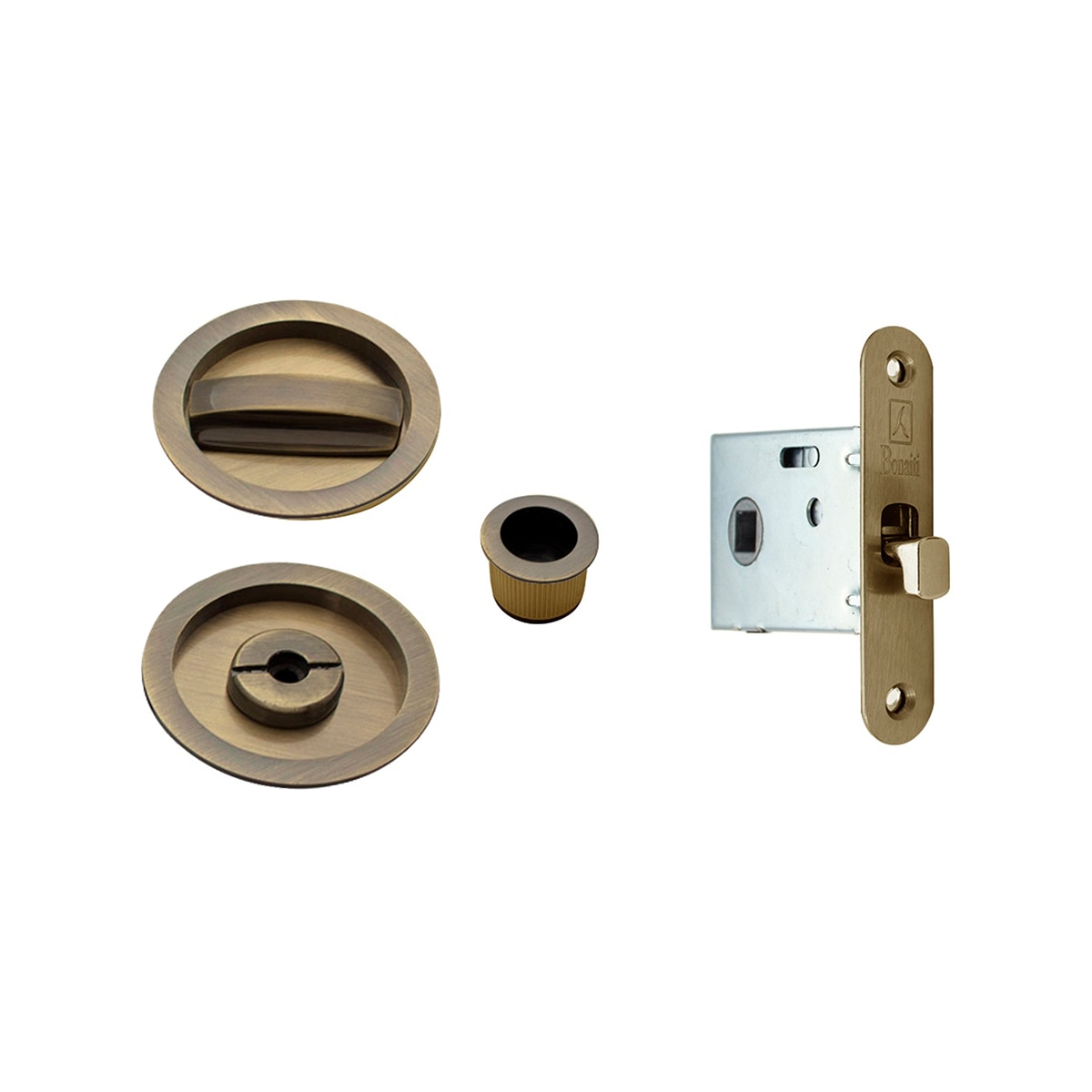 Imagen 0 de Kit Puertas Correderas Embutir Redondo  56 Ø - 85 x 17 mm
