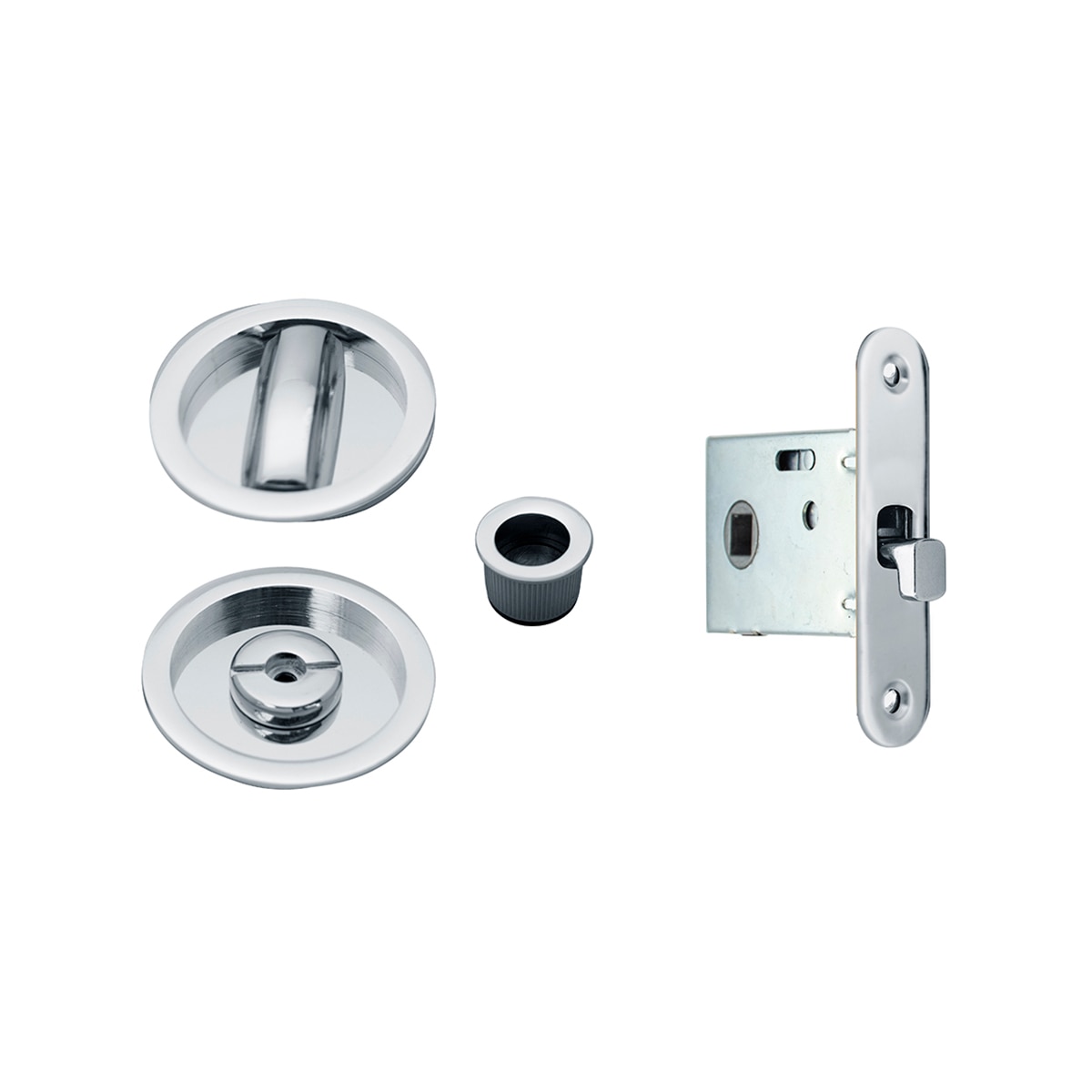 Imagen 0 de Kit Puertas Correderas Embutir Redondo  56 Ø - 85 x 17 mm