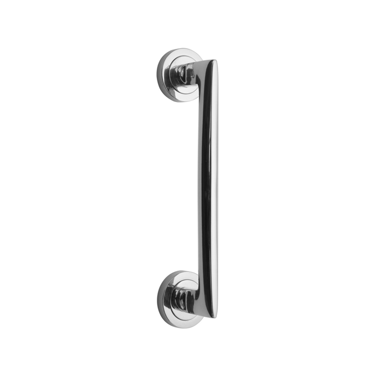 Tirador Puerta Paso Roseta Redonda  225 x 50 x 62 mm Cromo brillo-1