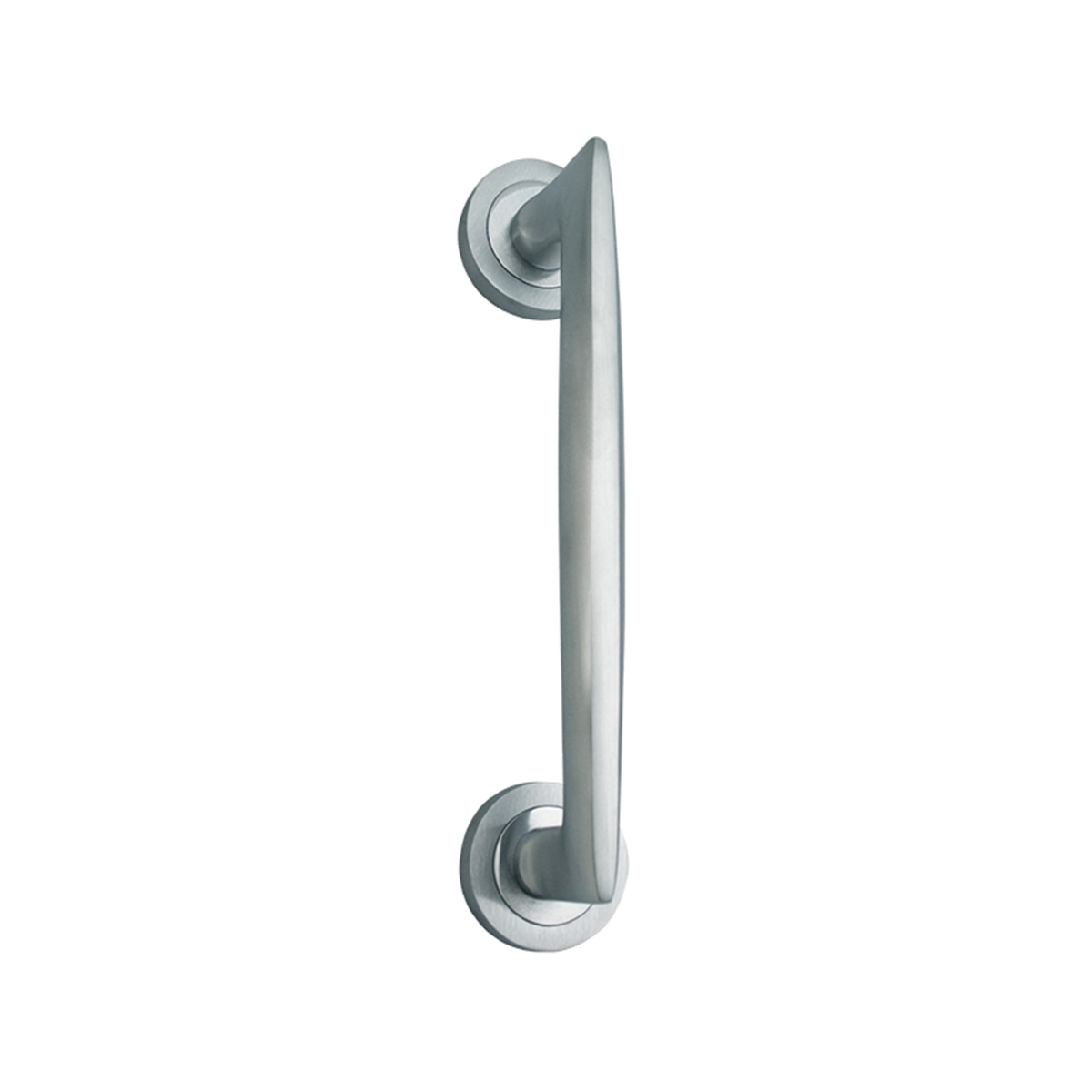 Tirador Puerta Paso Roseta Redonda  225 x 50 x 62 mm Cromo satinado-1