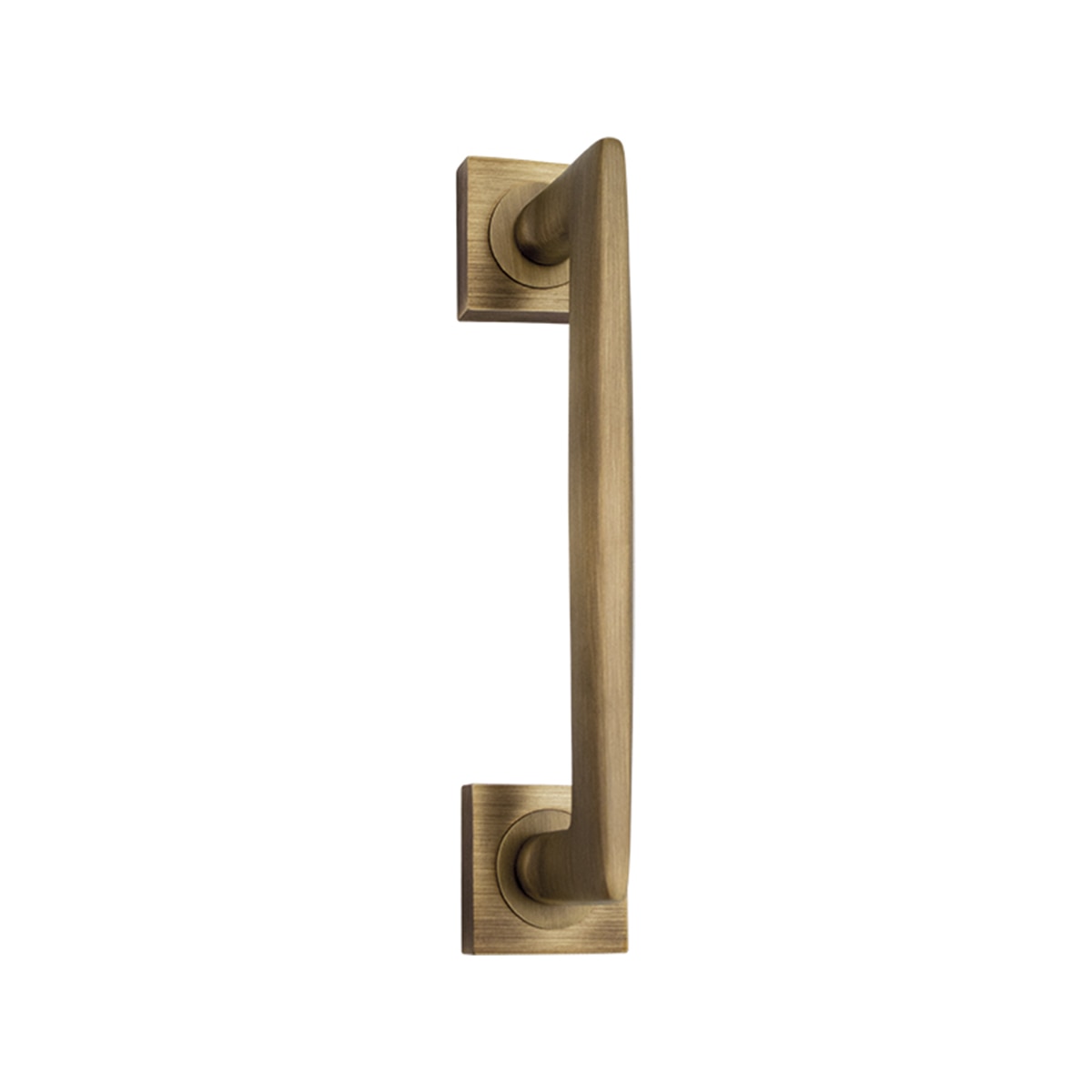 Tirador Puerta Paso Roseta Cuadrada  225 x 50 x 62 mm Cuero Inglés-1