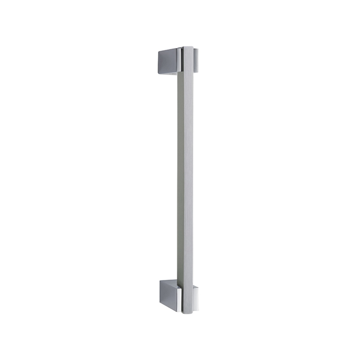 Tirador Puerta Paso 220 x 20 x 55 mm Cromo / Cromo satinado-1