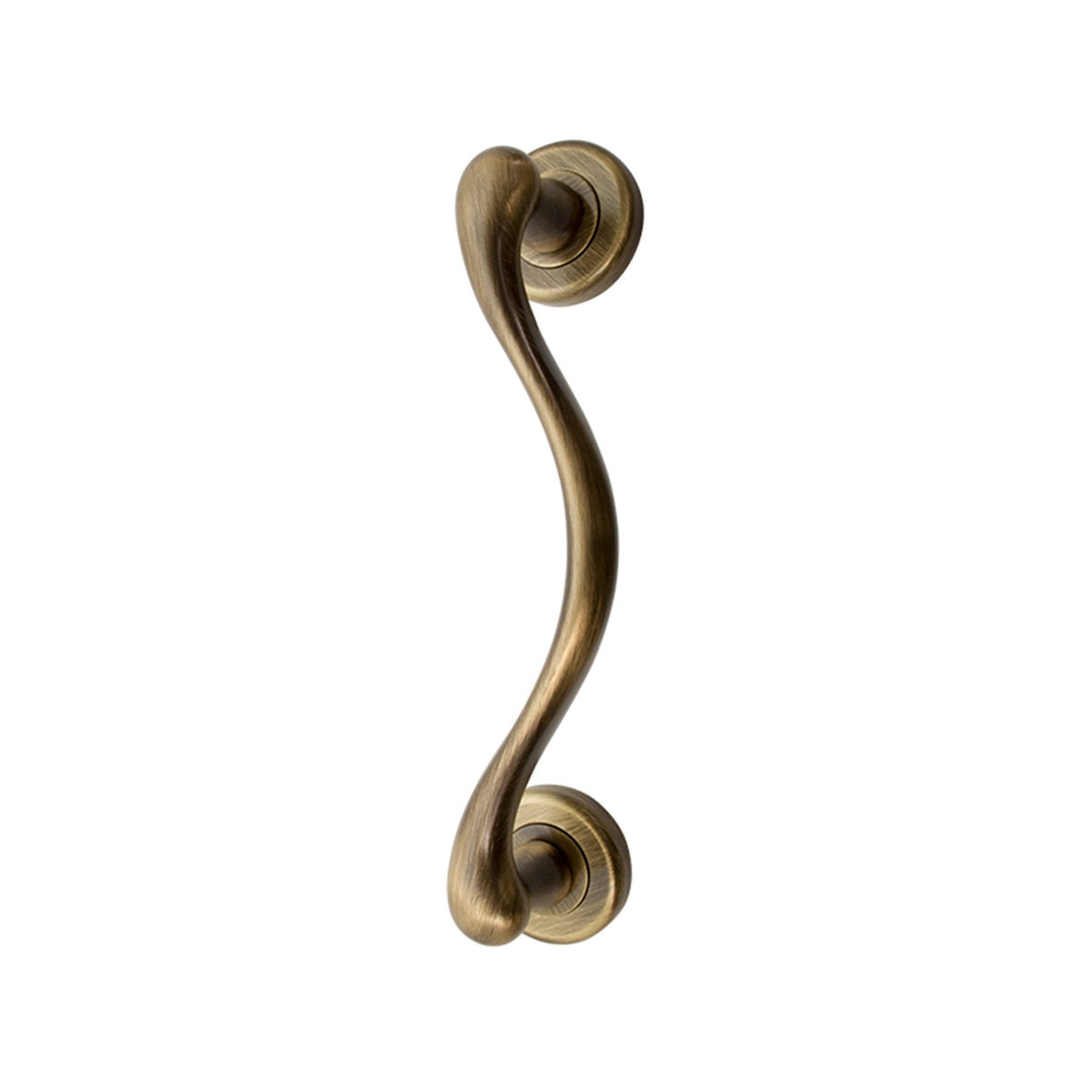 Tirador Puerta Paso Roseta Redonda  260 x 50 x 60 mm Cuero-1