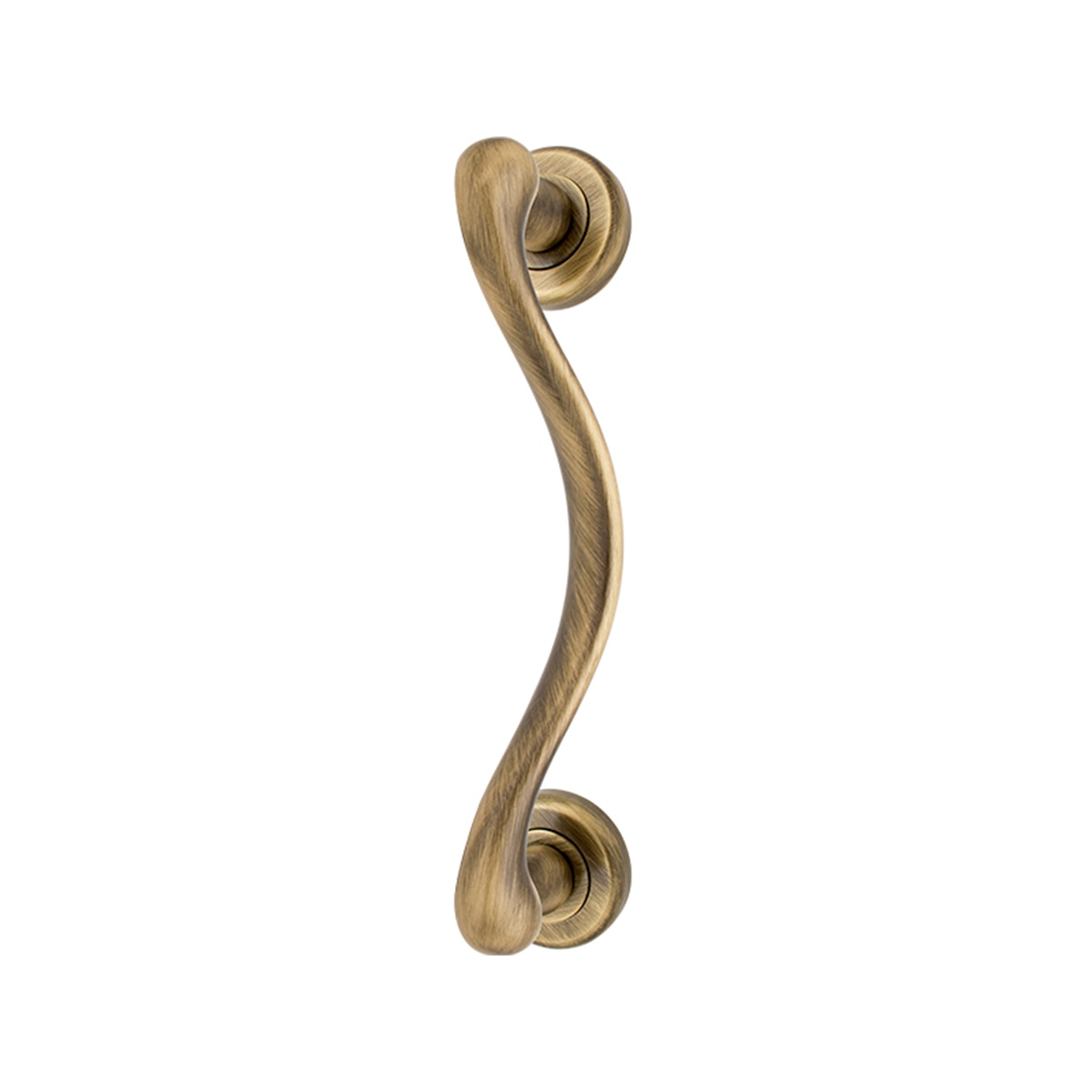 Tirador Puerta Paso Roseta Redonda  260 x 50 x 60 mm Cuero Inglés-1