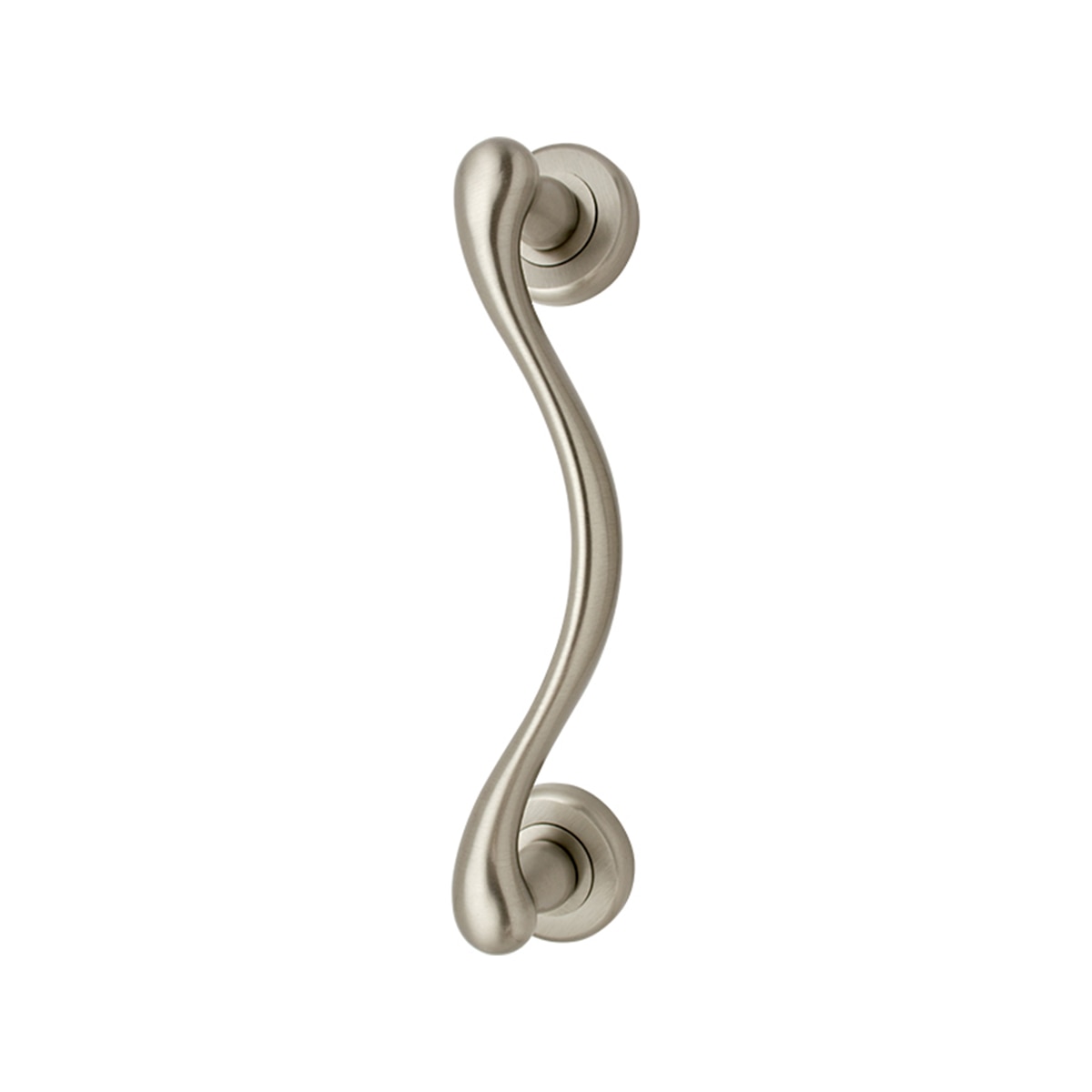 Tirador Puerta Paso Roseta Redonda  260 x 50 x 60 mm Níquel Mate-1